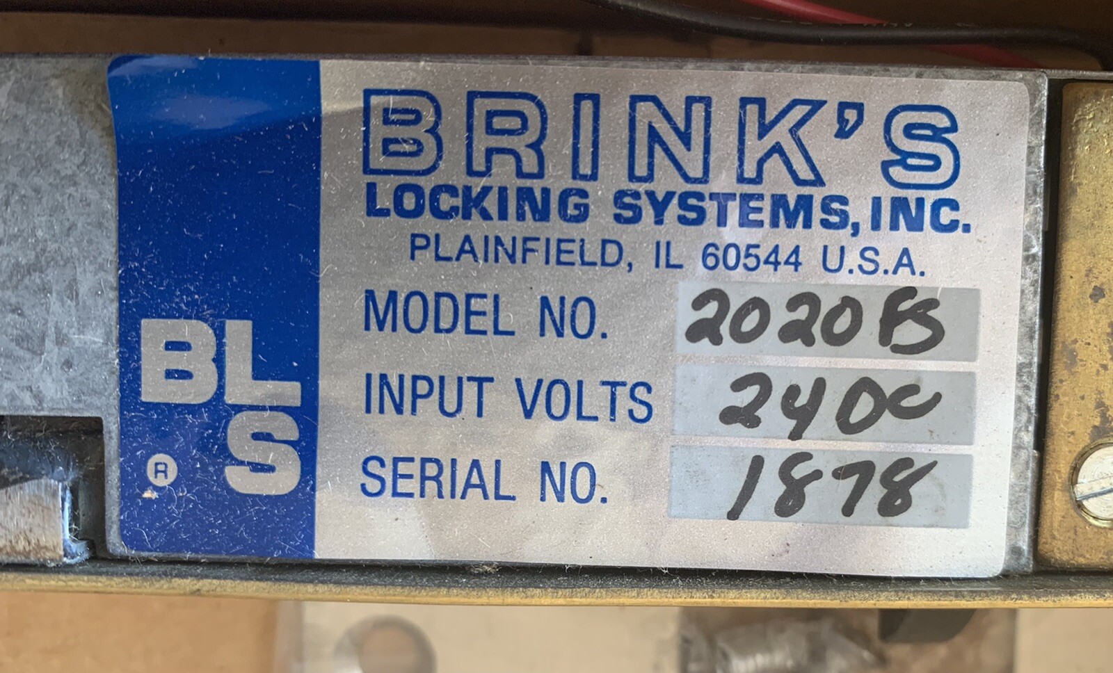 BRINKS New Old Stock Electromechanical Deadbolt #2020FS Left Hand “”Never Used””