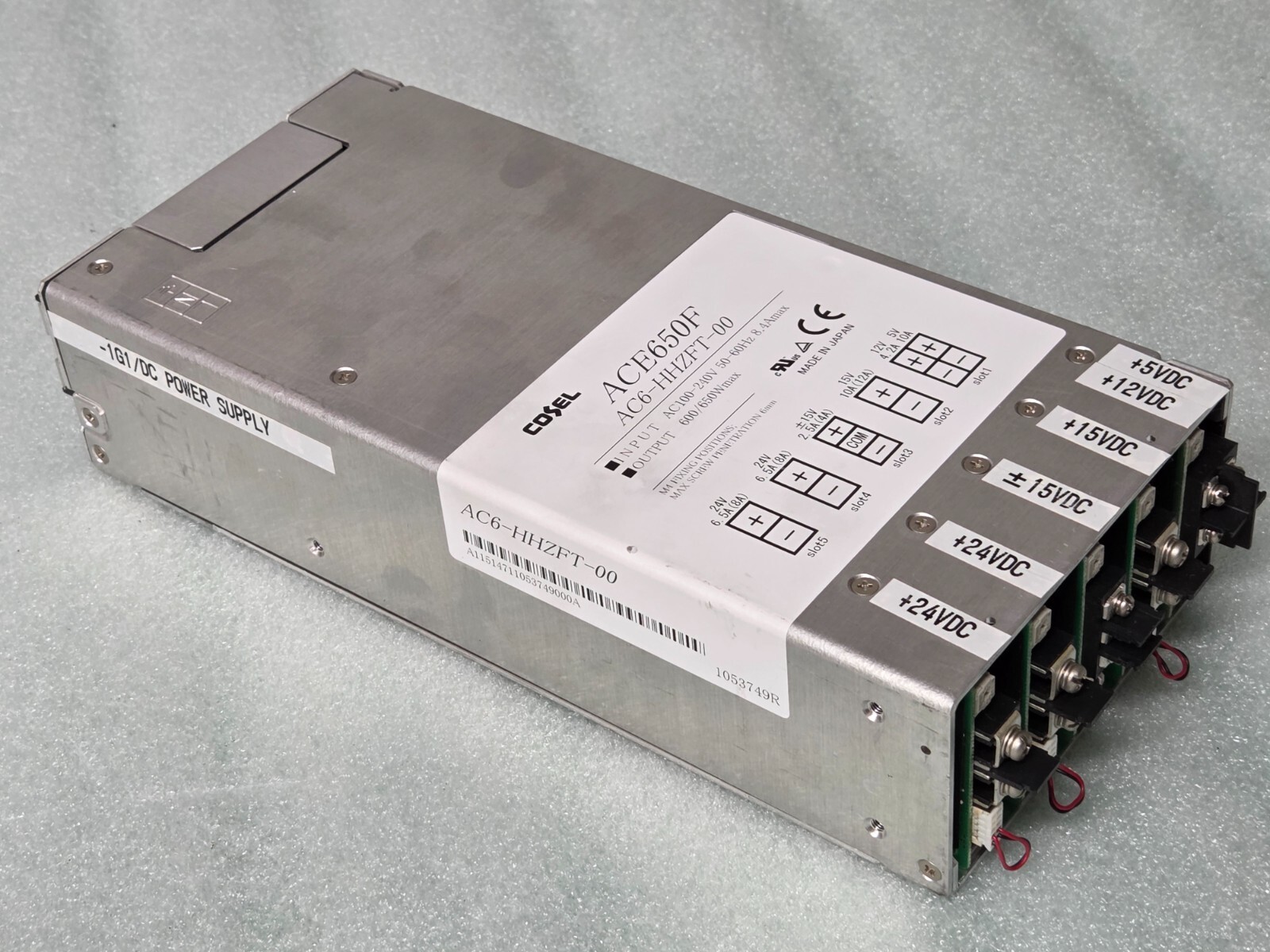 COSEL ACE650F AC-DC Power Supply AC6-HHZFT-00 24V 24V 15V 15V 12V 5V
