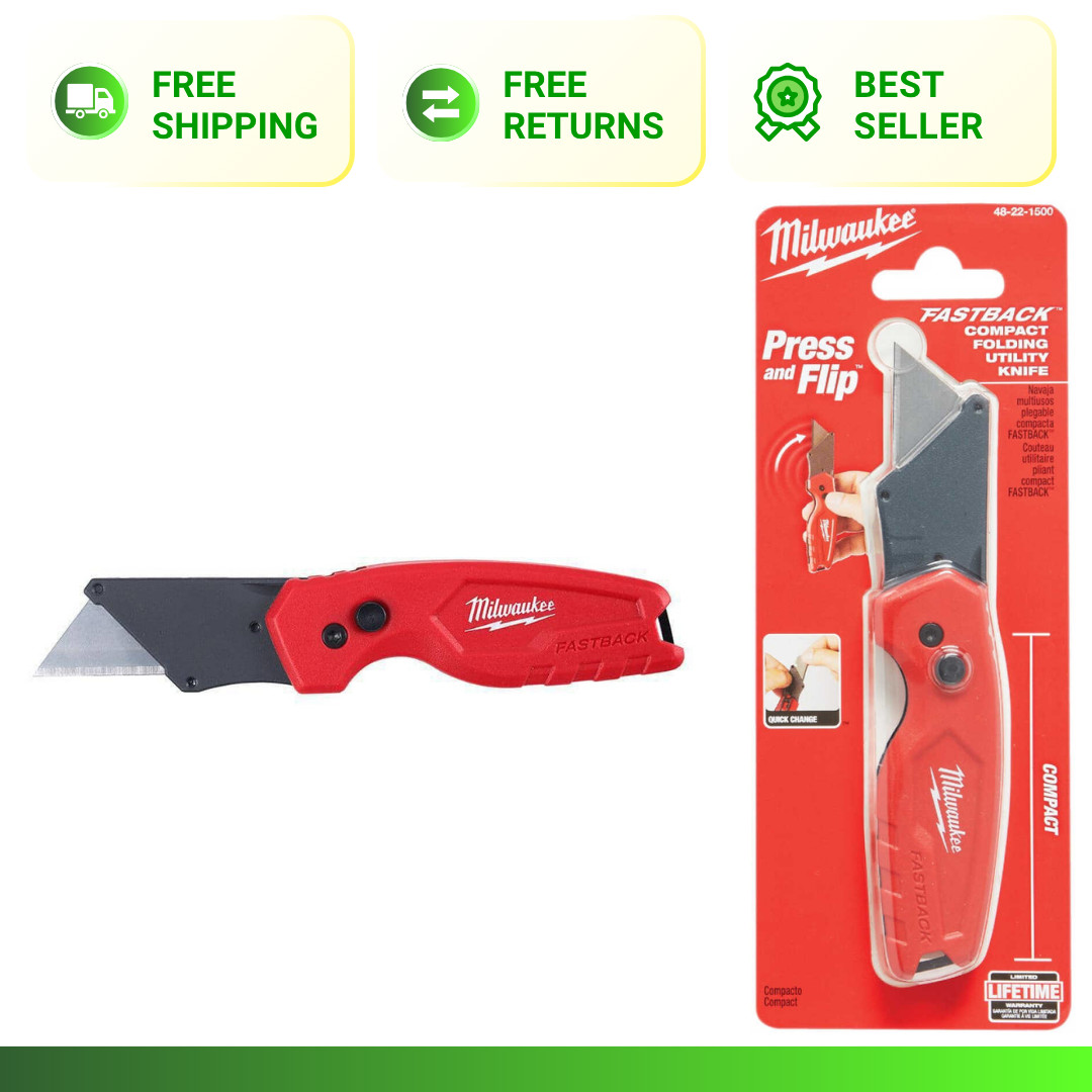 FASTBACK Compact Folding Utility Knife with General Purpose Blade
