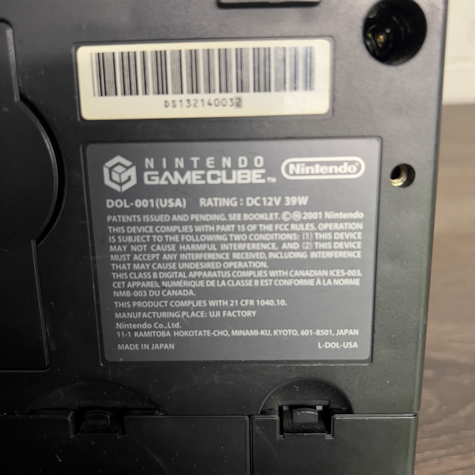 Nintendo GameCube DOL-001 Black Console OEM Memory Card 251 Block Untested AS IS