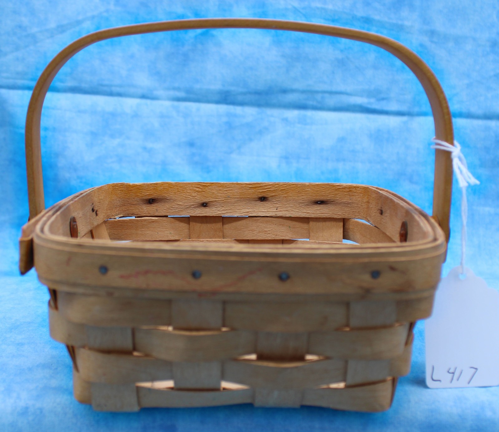 Longaberger 1999 Small Basket with Swing Handle – Handwoven in Ohio