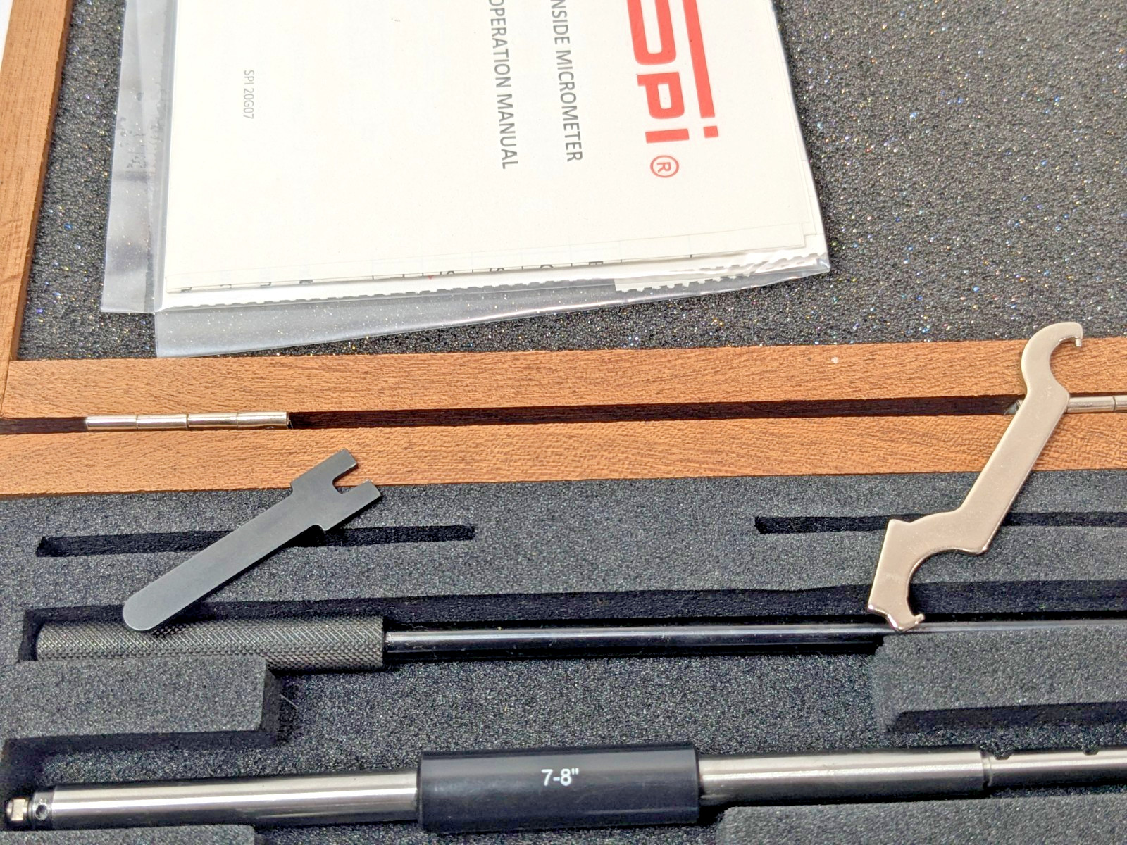 SPI Interchangeable Rod Micrometer Mechanical 2" to 8" Range 12-371-1