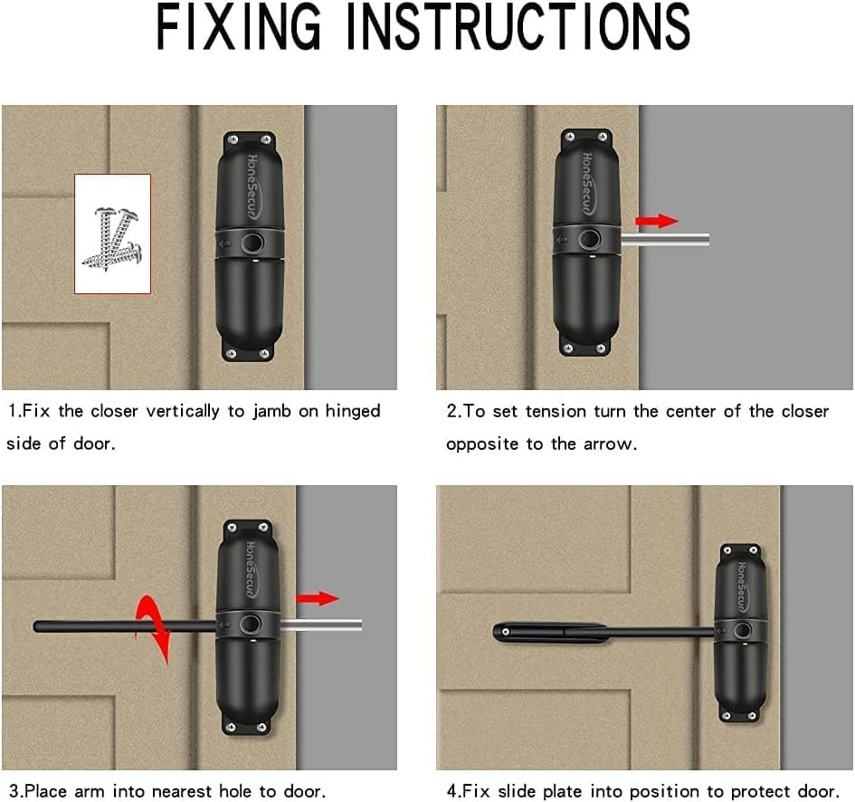 Safety Spring Door Closers, Adjustable Closing Hinge, Automatic Stopper Fire Rat