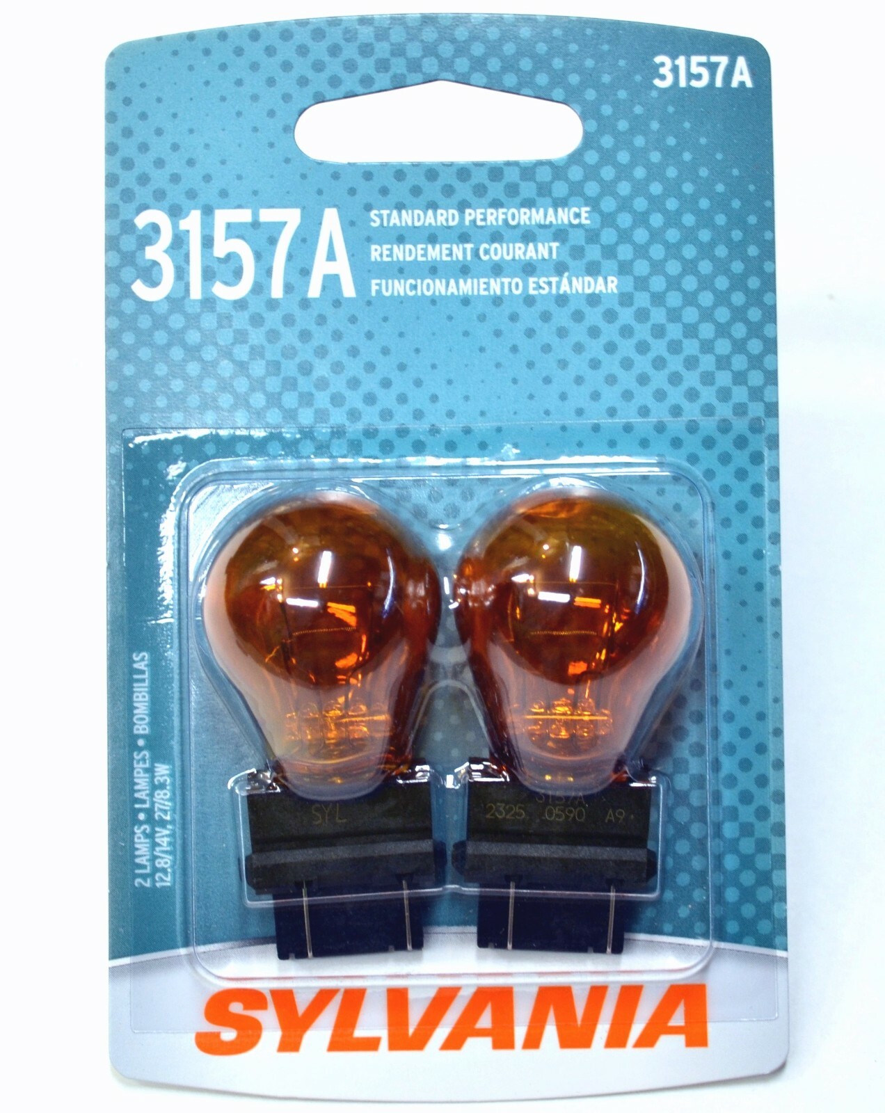 Sylvania Basic 3157A 3157NA 27/8.3W Two Bulbs Front Turn Signal Park Replace Fit