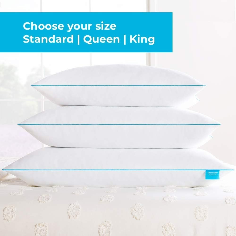Two Pack Shredded Gel Memory Foam Pillow, Standard Size – Cooling Bed Pillow ...