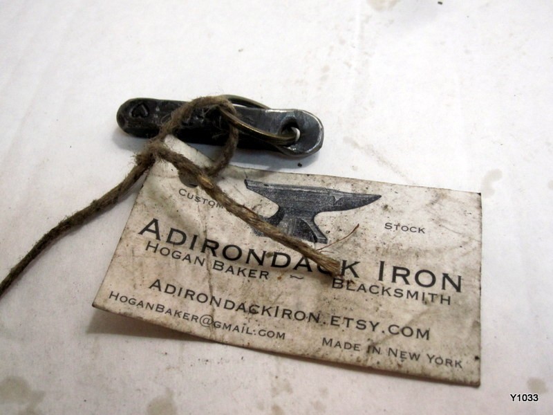 Iron gift  key chain. Blacksmith forged  D+R=heart