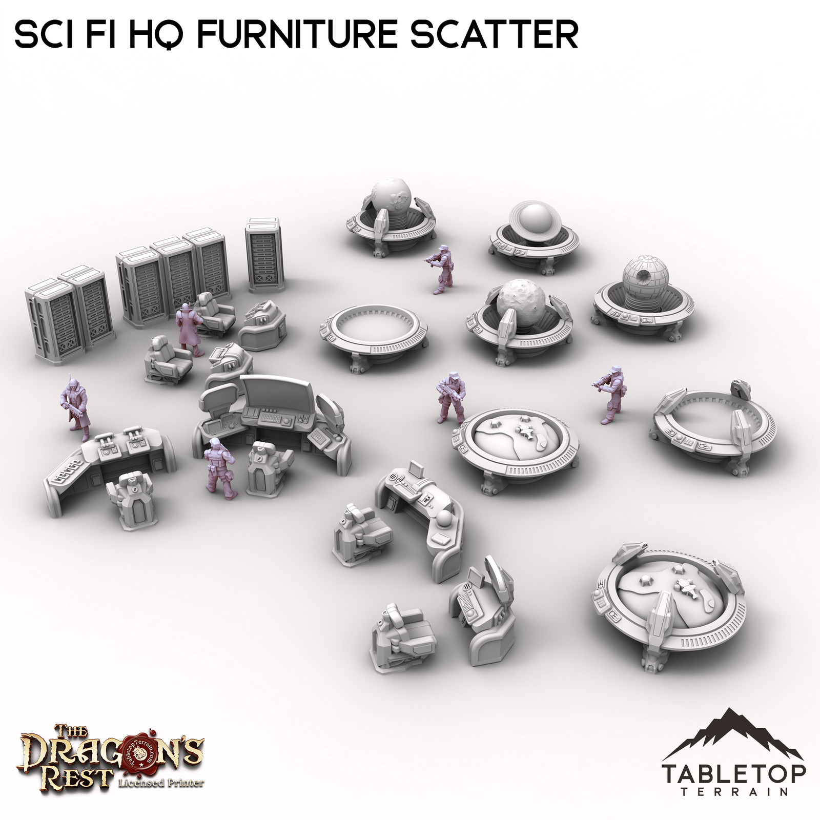 Sci Fi HQ Furniture Scatter - Grimdark Gothic Wargaming Tabletop