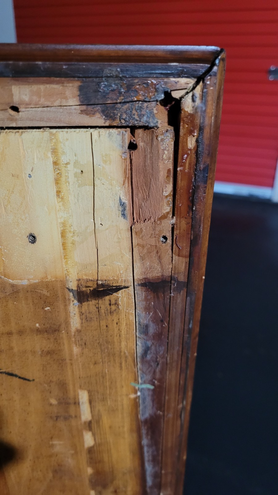 Farley & Loetscher MFG. Co. Cedar Chest, Damaged front bottom, missing feet