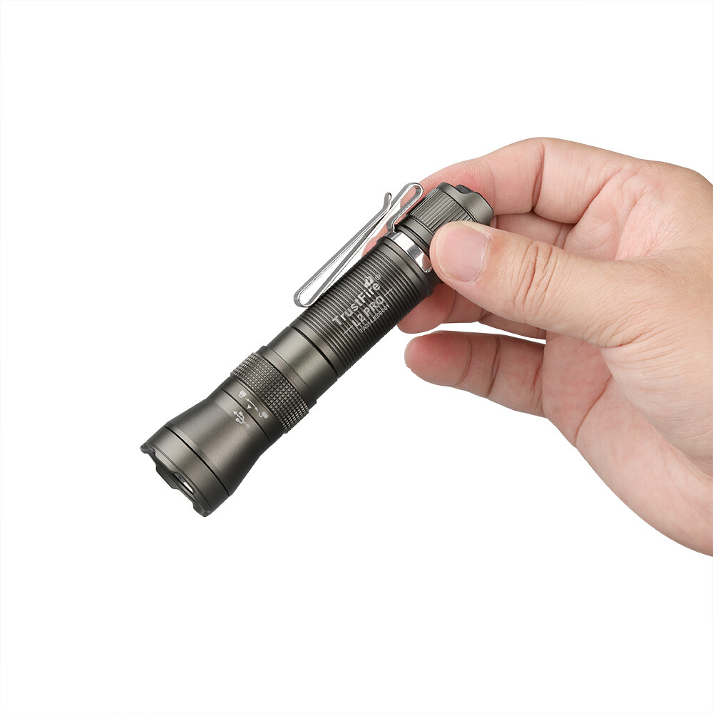 Trustfire L2PRO Tactical EDC Flashlight Rechargeable LED Torch Clip Flashlight
