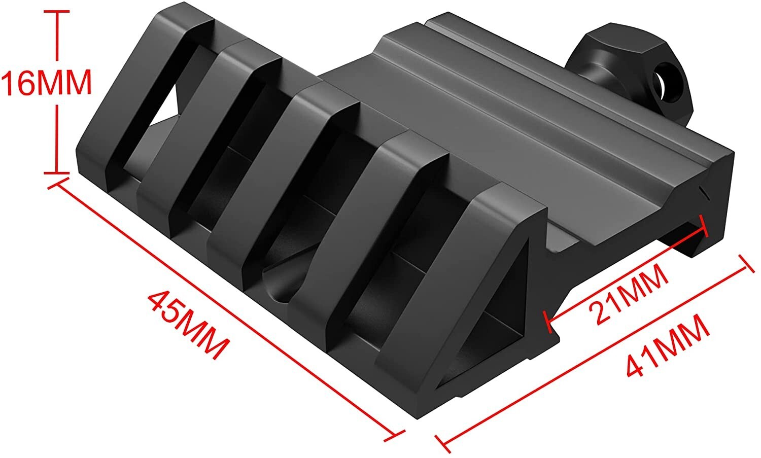 2 PC 45 Degree Offset Picatinny /Weaver Rail Mount Offset Side Rail for Laser
