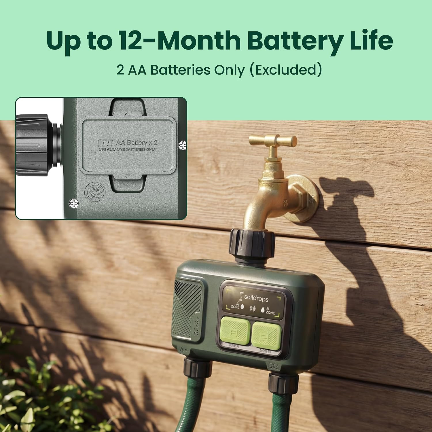 Wifi Water Timer, Hose Timer 984Ft Long Range RF with Gateway, App Control, 8-Mo