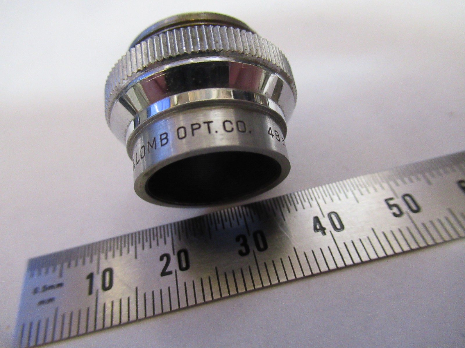OBJECTIVE 48mm BAUSCH LOMB LENS OPTICS MICROSCOPE PART AS PICTURED U1-A-05
