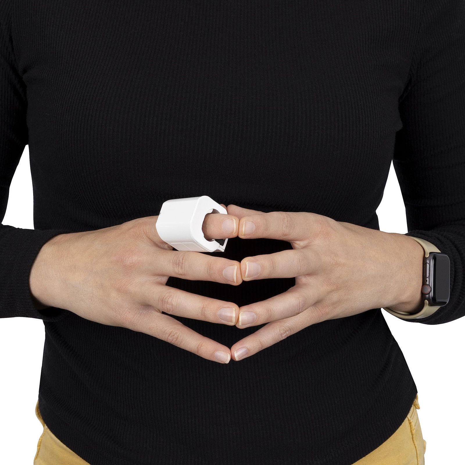 AirPoint Ring - White Wearable Wireless Mouse and Air Gesture Presenter - Mini
