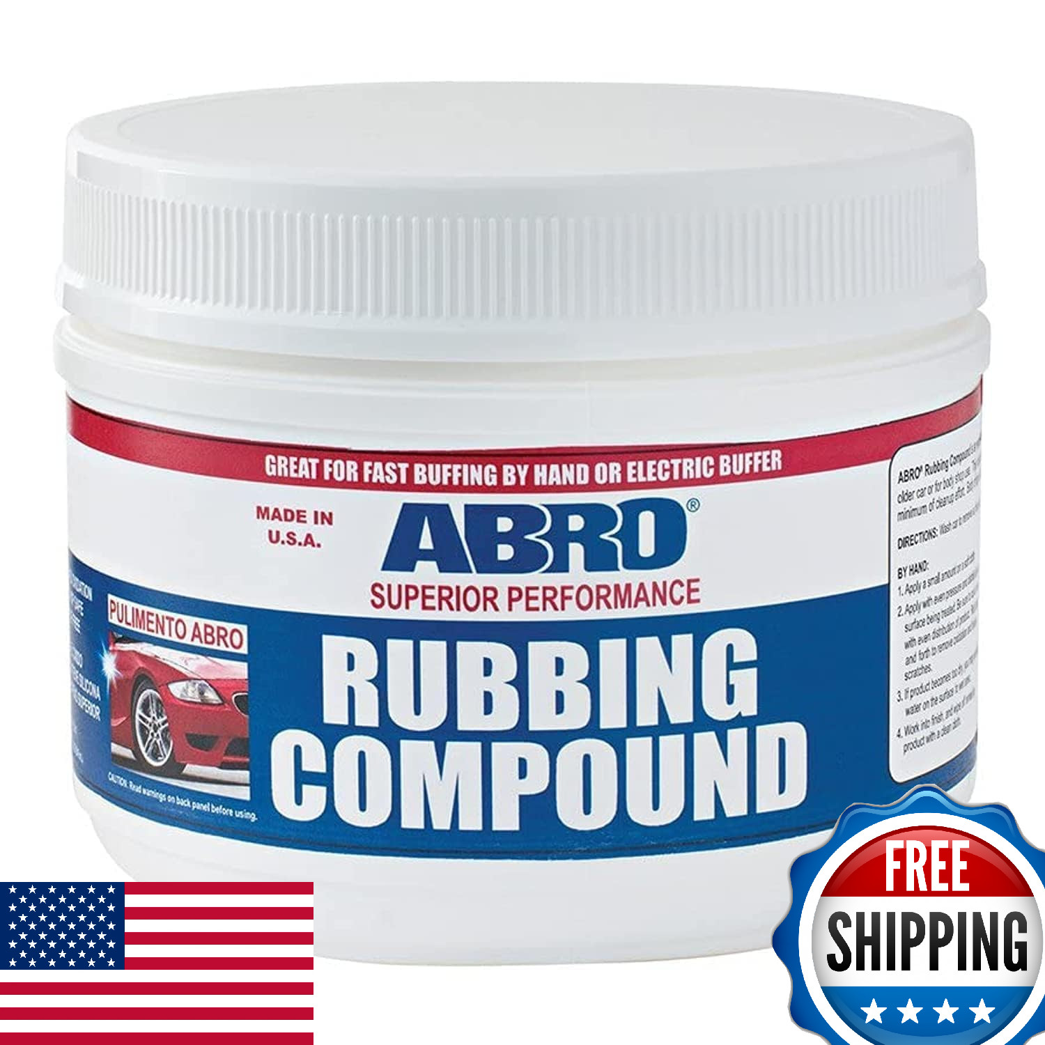 ABRO Superior Performance Automotive Rubbing Compound - Oxidized Finishes - 32 o