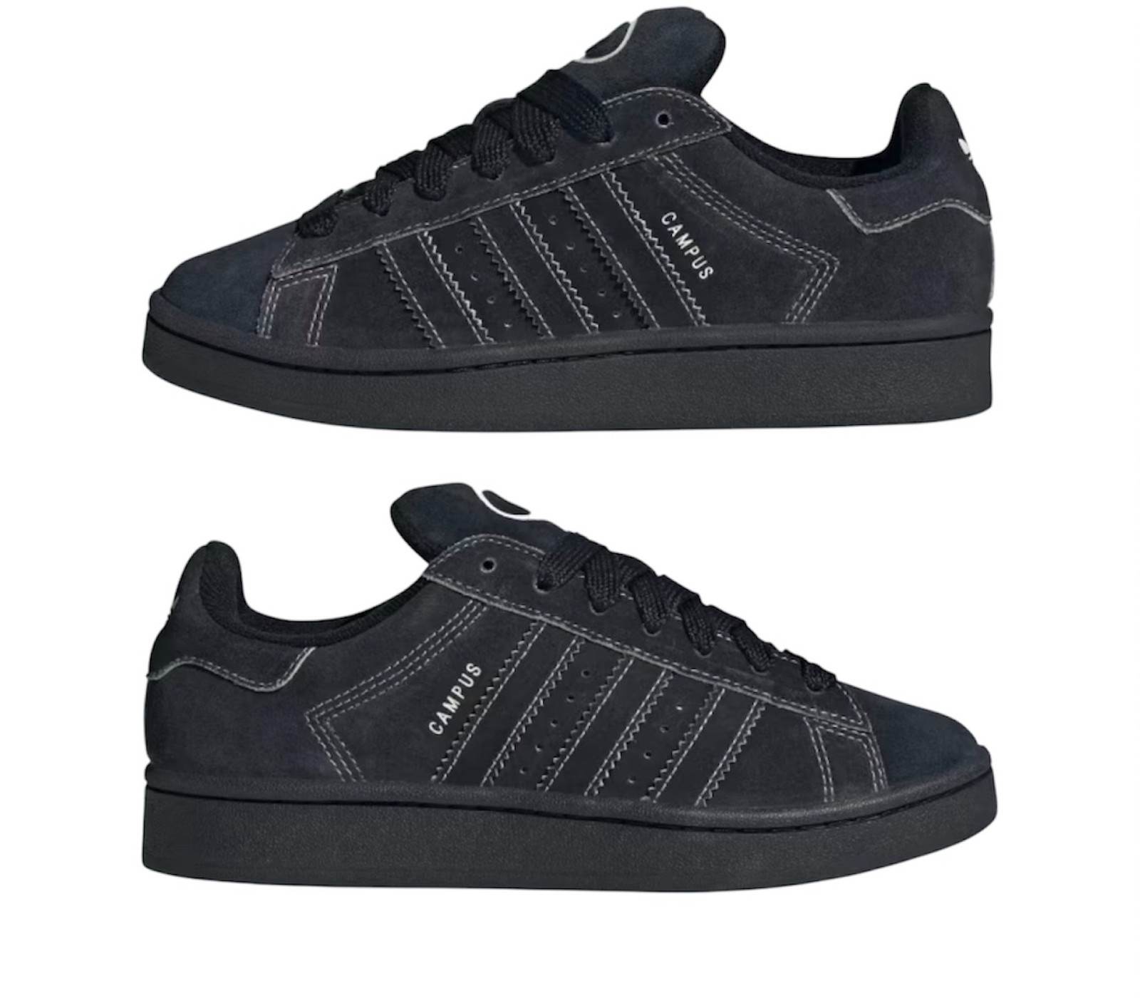Men's adidas Originals Campus 00s Black White Suede Shoes 12
