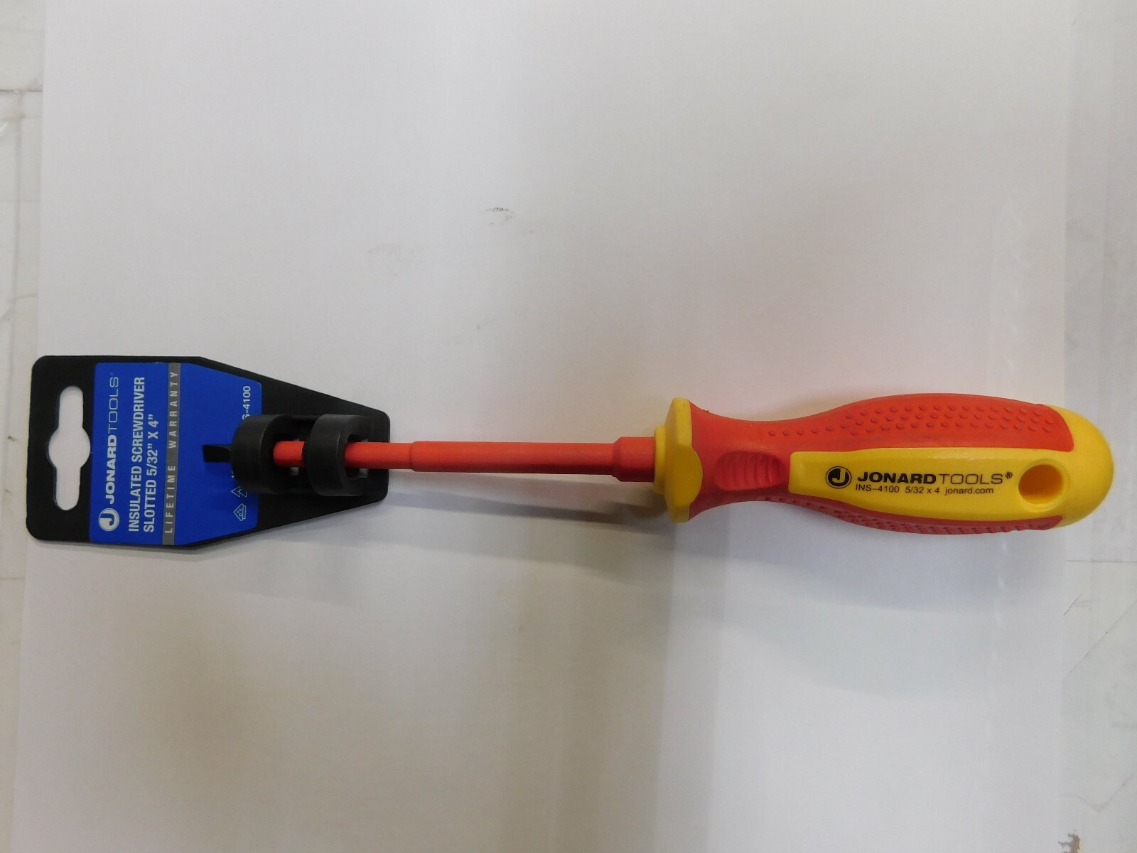 2-JONARD TOOLS INS-4100 Insulated Screwdriver Slotted 5/32" 4"