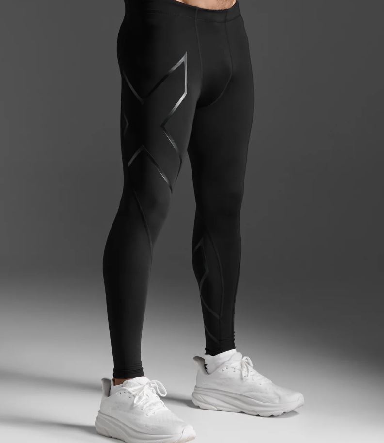 2XU Mens Compression Long Tights - Black/Nero