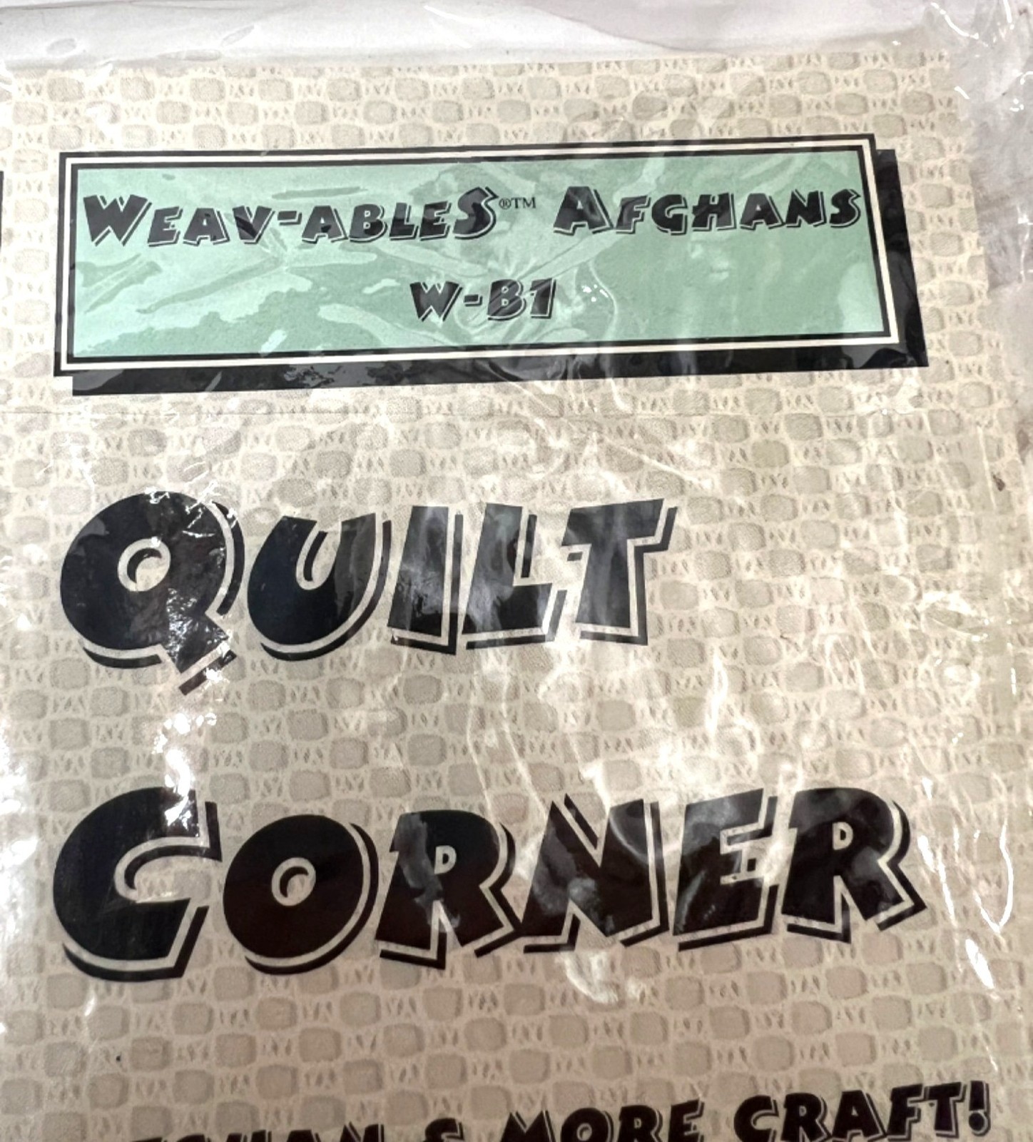 Quilt Corner Weavables Afghans W-B1 Authentic Patterns Craft Patterns