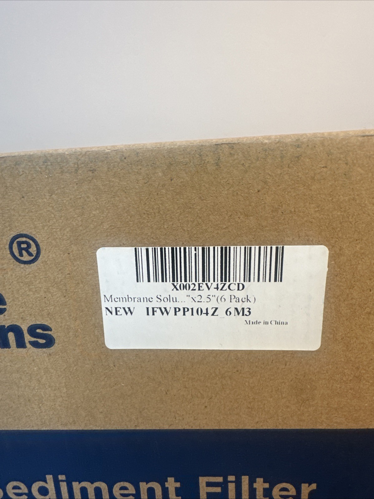 Membrane Solutions PP String Wound Sediment 20 Micron Filter 10"x2.5" - 6 Pack