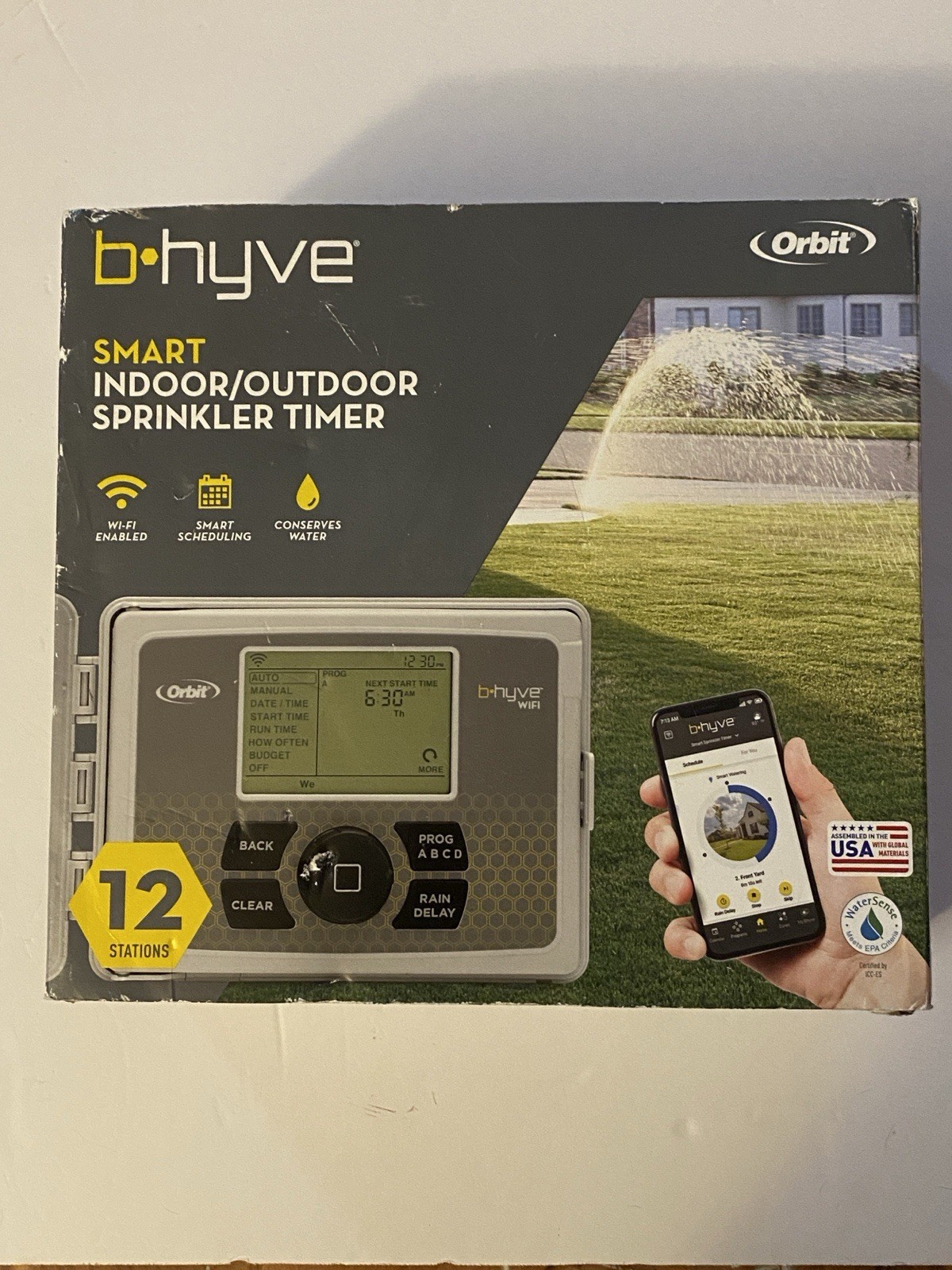 Orbit 57950 B-hyve Smart Indoor/Outdoor 12-Station WiFi Sprinkler System Control