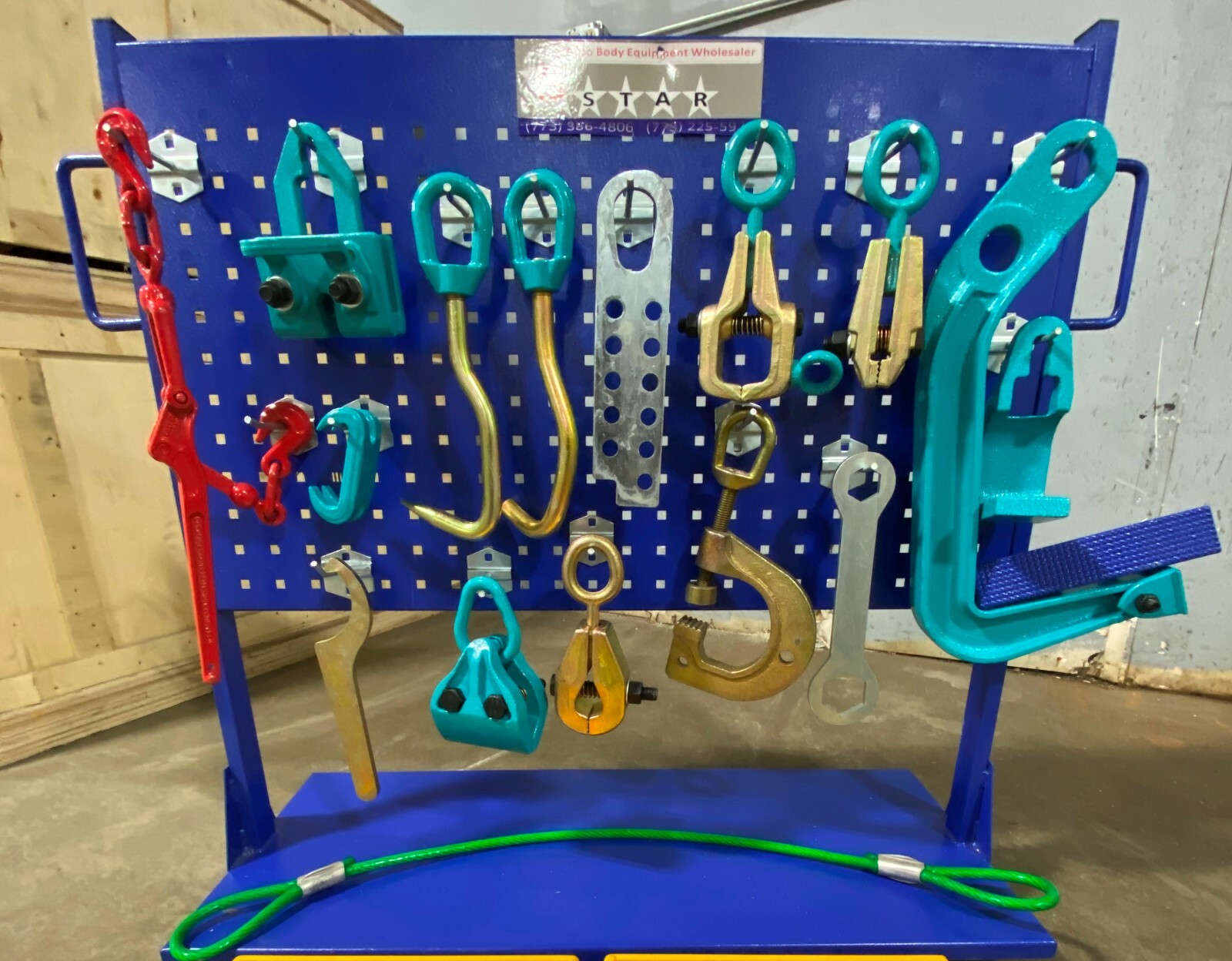 SET#71 - 18 PIECE HEAVY DUTY AUTO BODY FRAME MACHINE PULLING TOOLS & CLAMPS SET