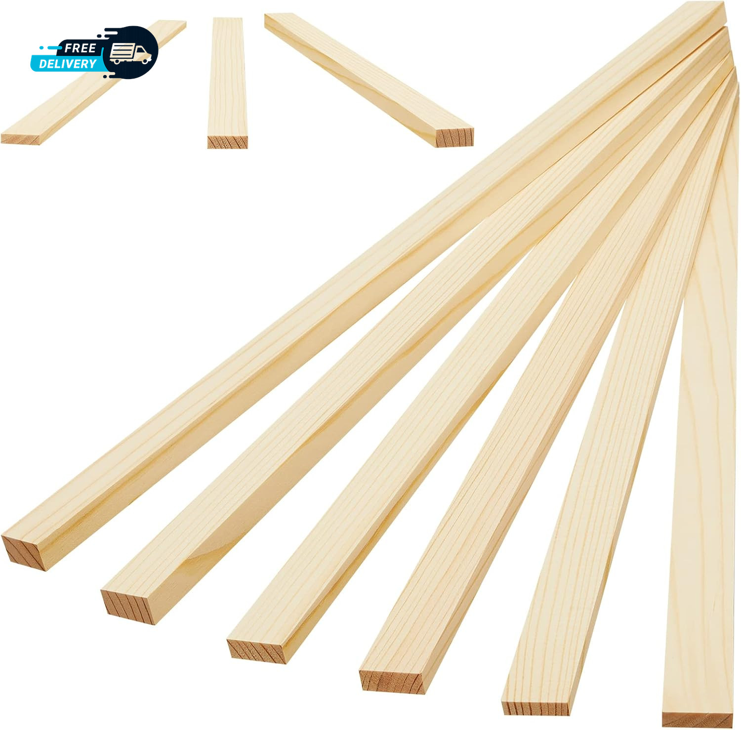 6 Pcs Slab Roller Strips for Clay Wooden Clay Thickness Guides (3 Sizes) 15.8”