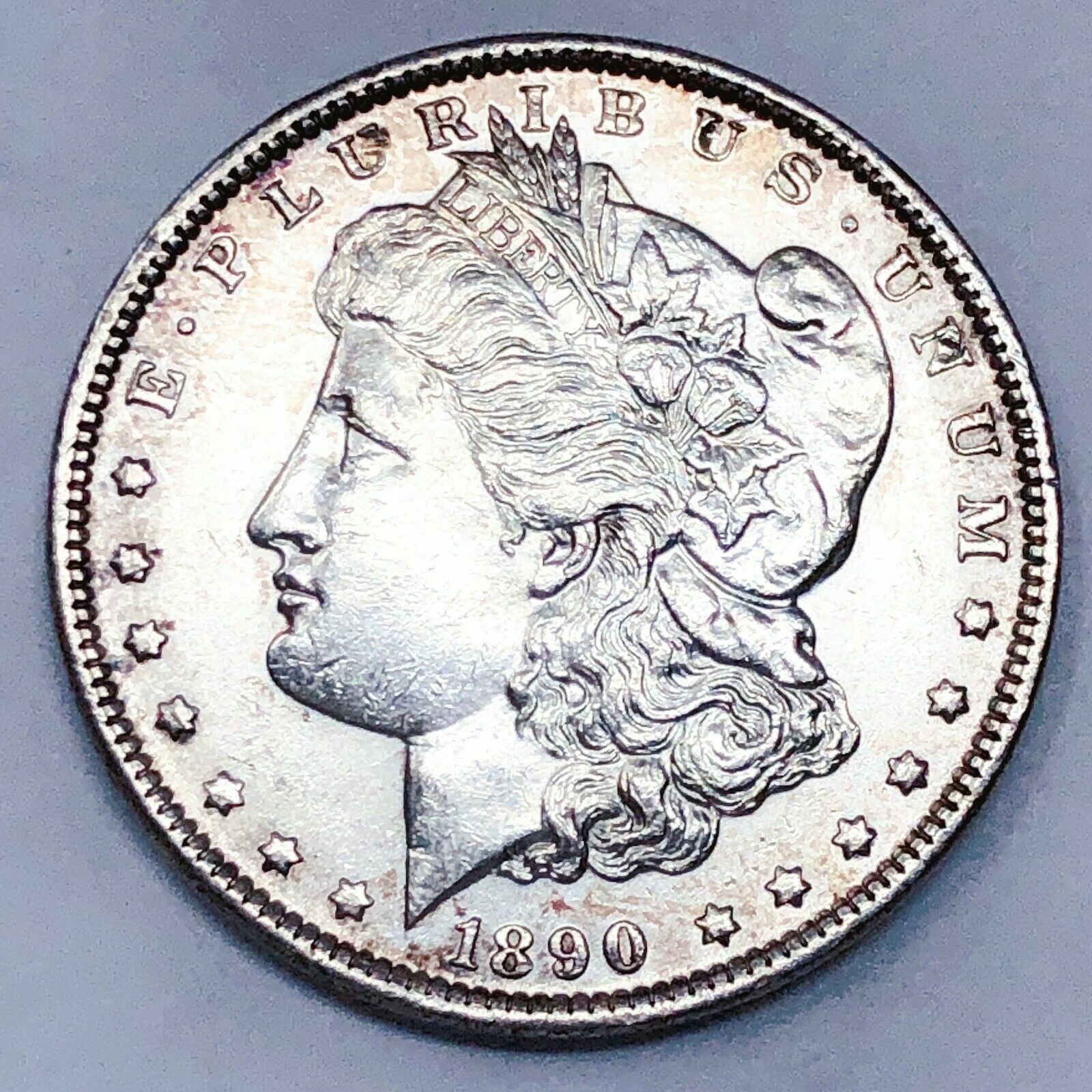1890 MORGAN SILVER DOLLAR  90% SILVER $1 US COIN -NICE-  CIRCULATED COND  B010