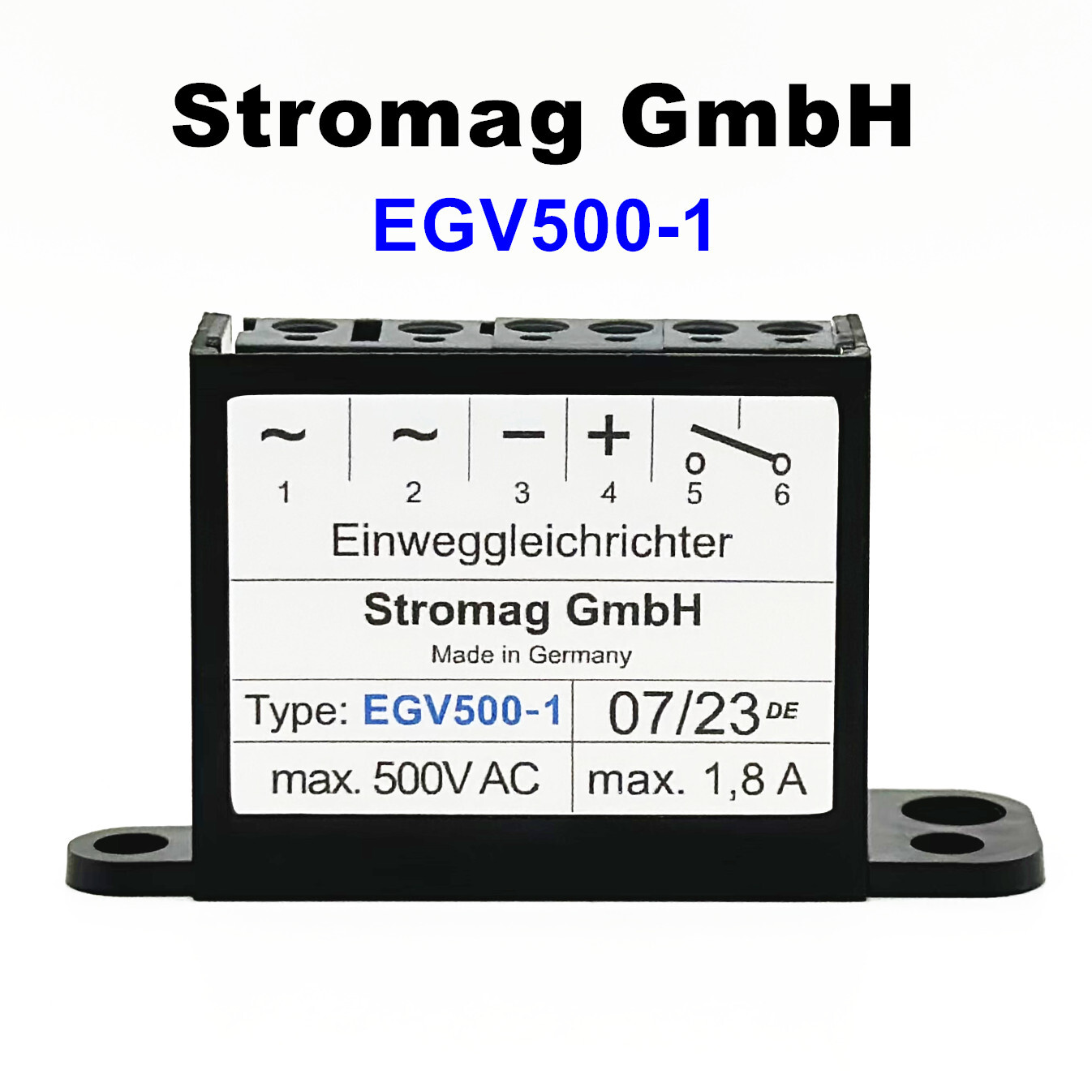 Stromag GmbH Einweggleichrichter EGV500-1 500VAC 1,8A brake Rectifier EGV 500-1