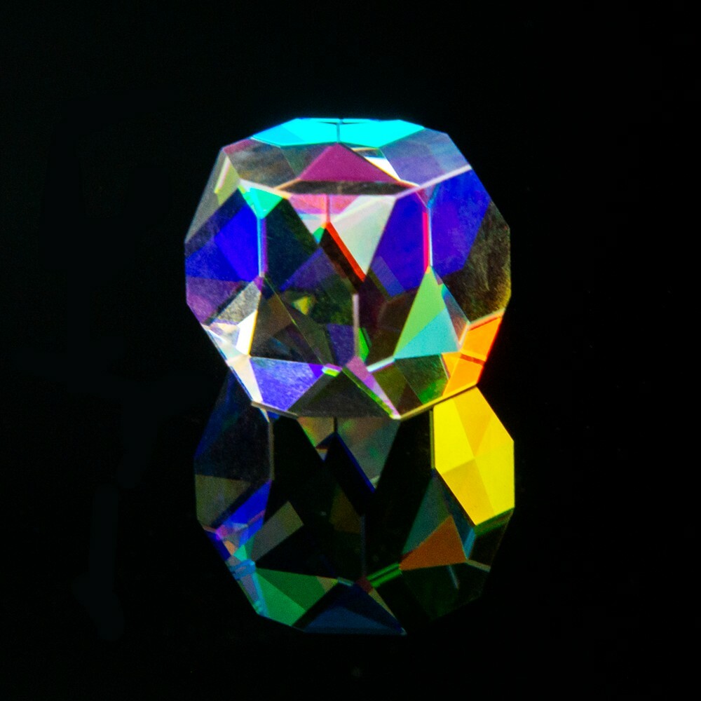 Cross Dichroic Prism Dice Octahedral Beam Combiner Decorative Cube Crystal 1pc