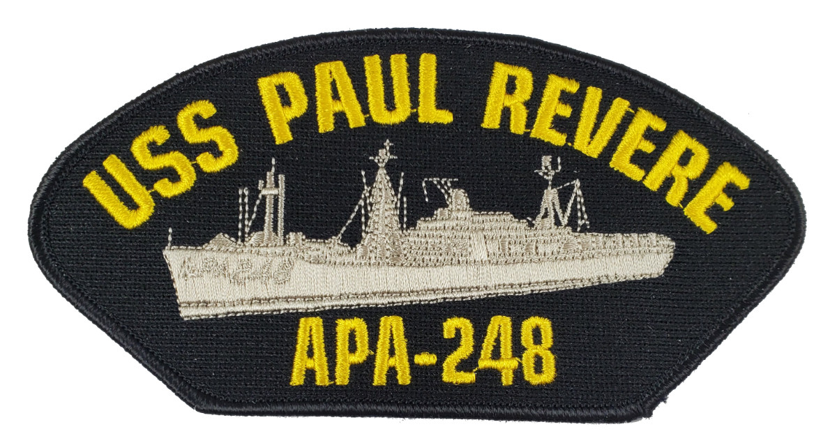 USS PAUL REVERE APA-248 SHIP PATCH - GREAT COLOR - Veteran Owned Business