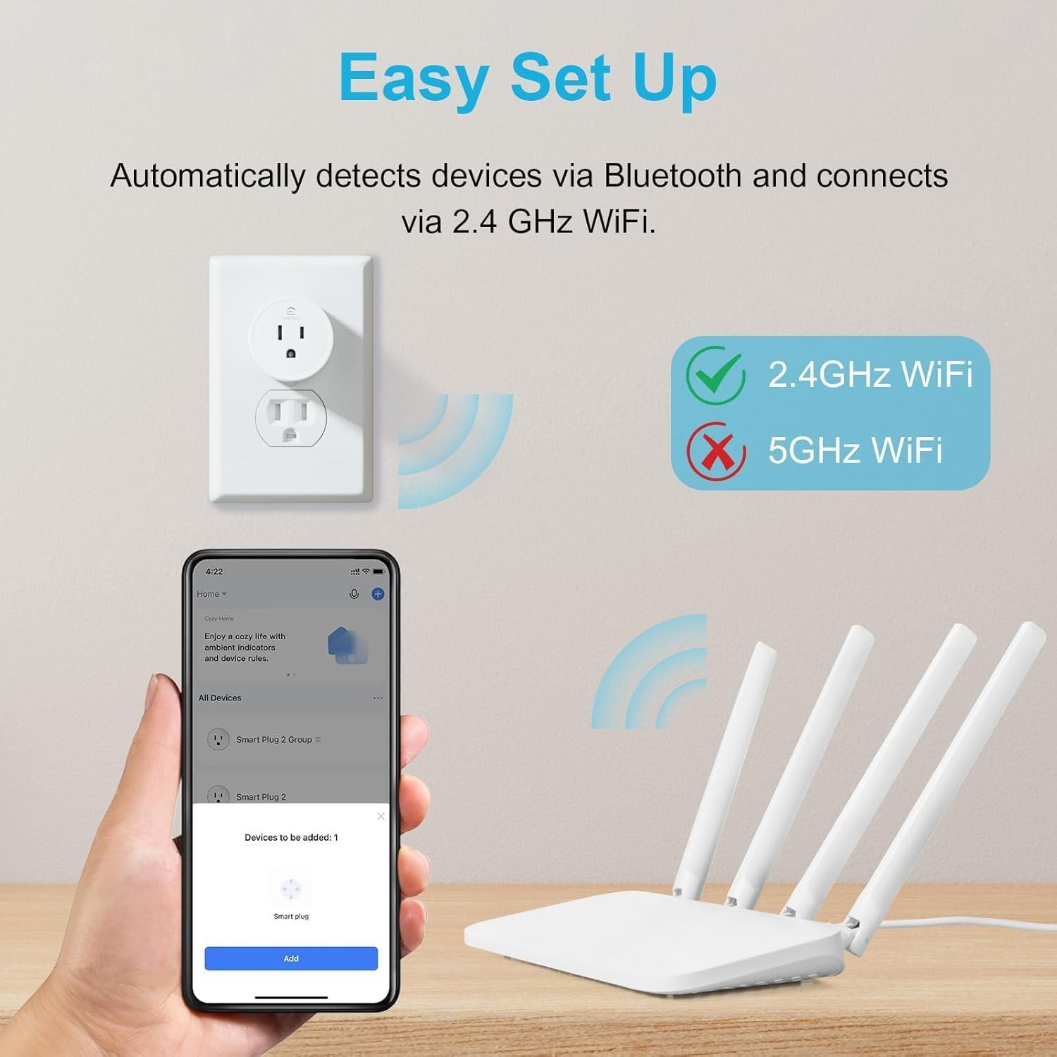 Alexa & Google Home Compatible Smart Plug - Remote Control with Timer Function