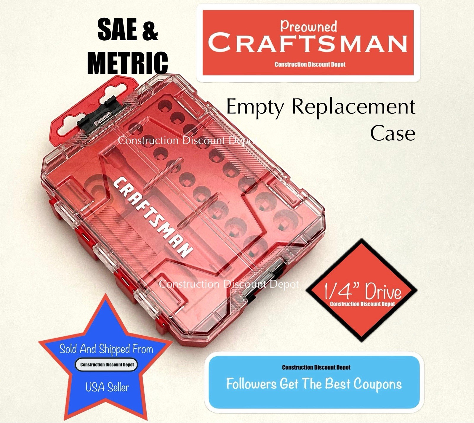 CRAFTSMAN Compatible VERSASTACK Toolbox W/Removable Tray 1/4" Ratchet Socket