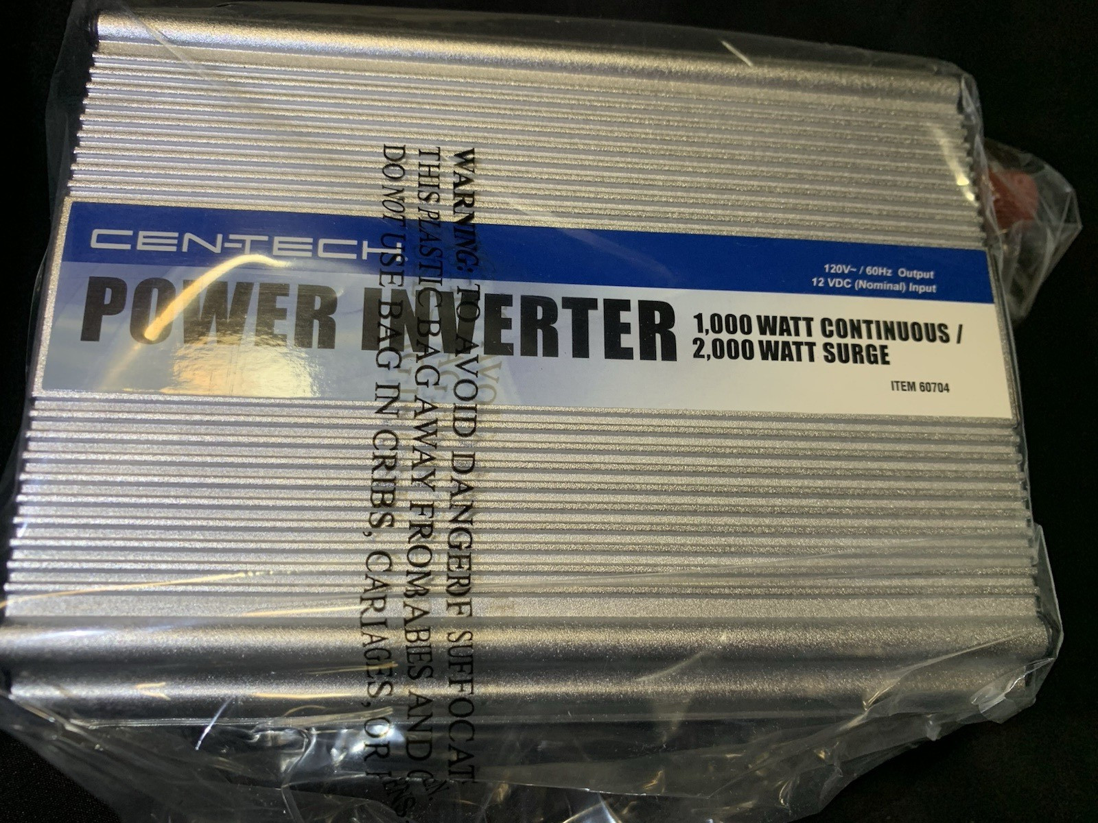 Cen-tech 1000 Watt Continuous 2000 Watt Peak Power Inverter NOB