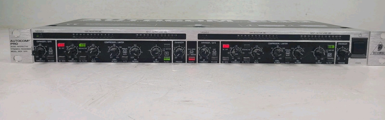 Behringer MDX 1400 Autocom Pro Audio Dynamics Processor With Manual (TESTED)