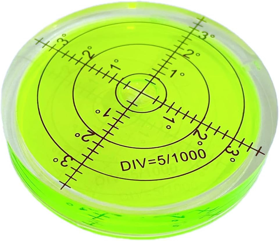 Circular Bubble Spirit Levels 66x10mm Degree Marked Surface Round Spirit Level M