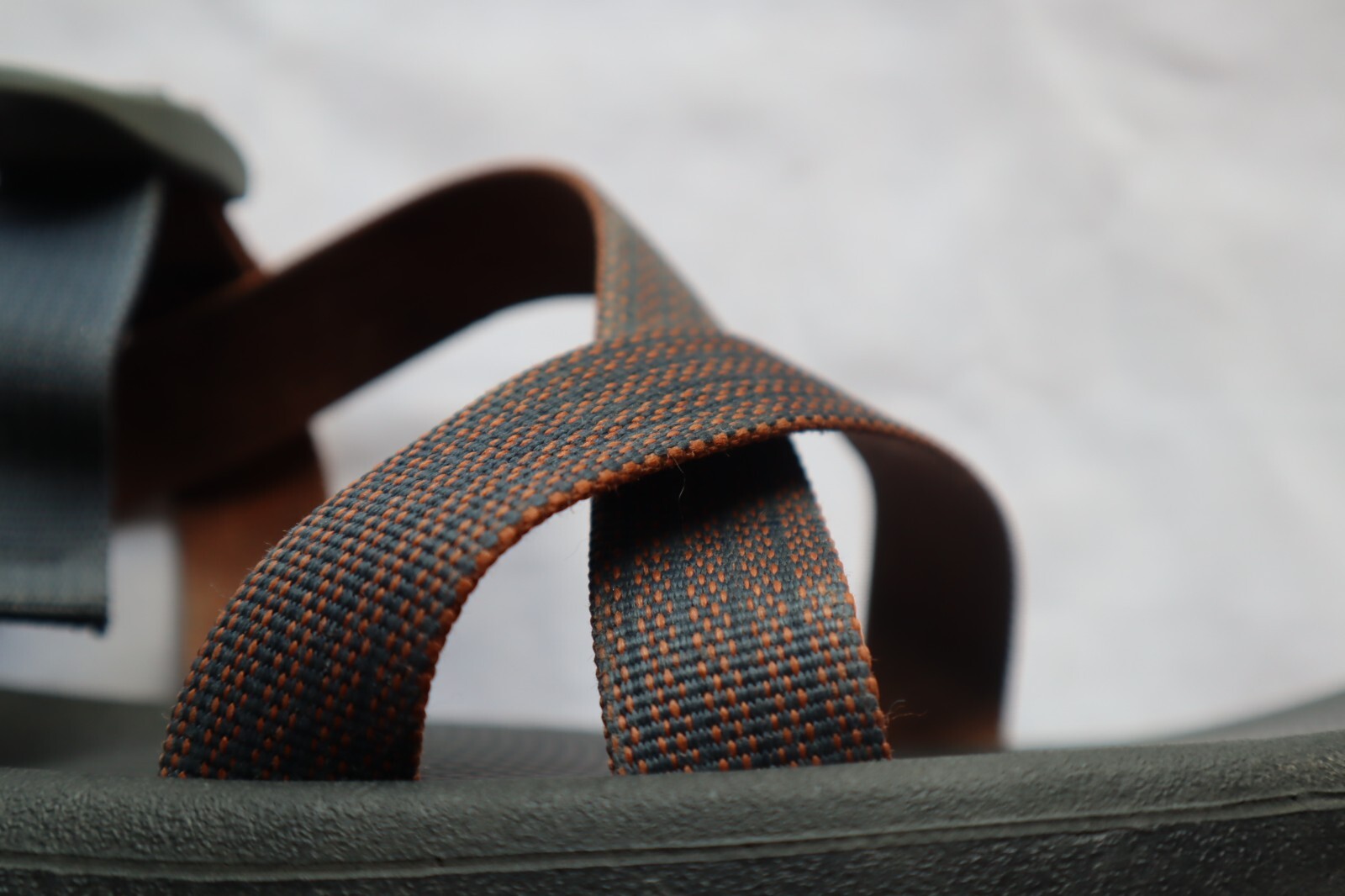 Brown Blue & Rusty Orange CHACO Webbed Strap Slingback Sandals Man's 12