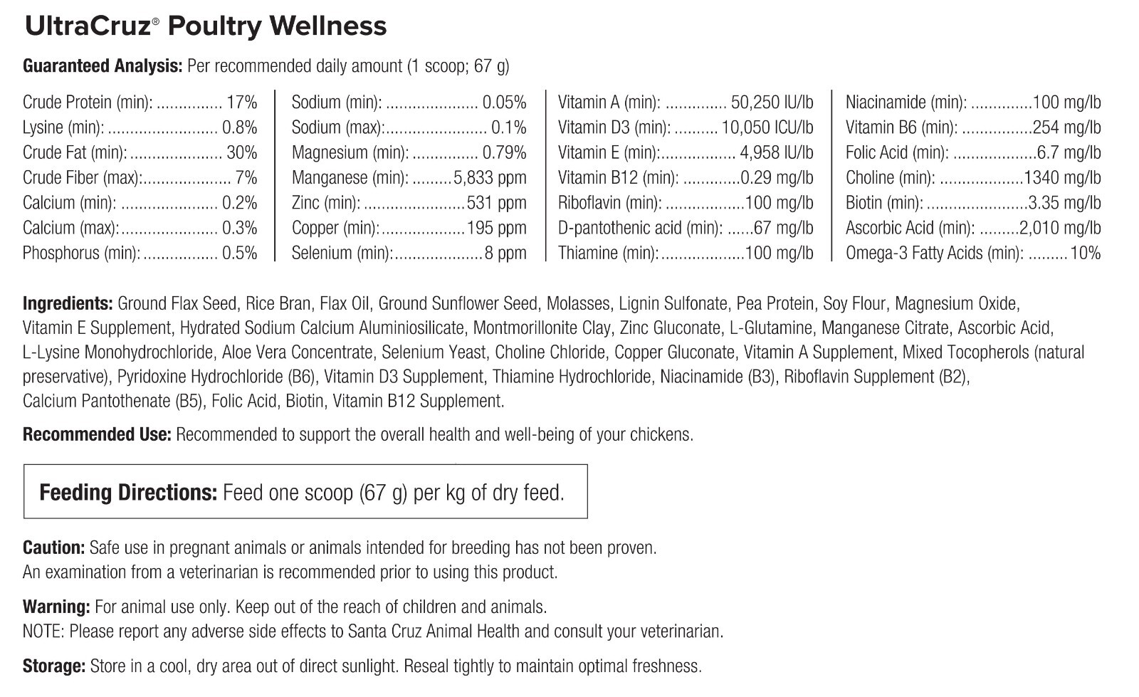UltraCruz Poultry Wellness, 10 lb