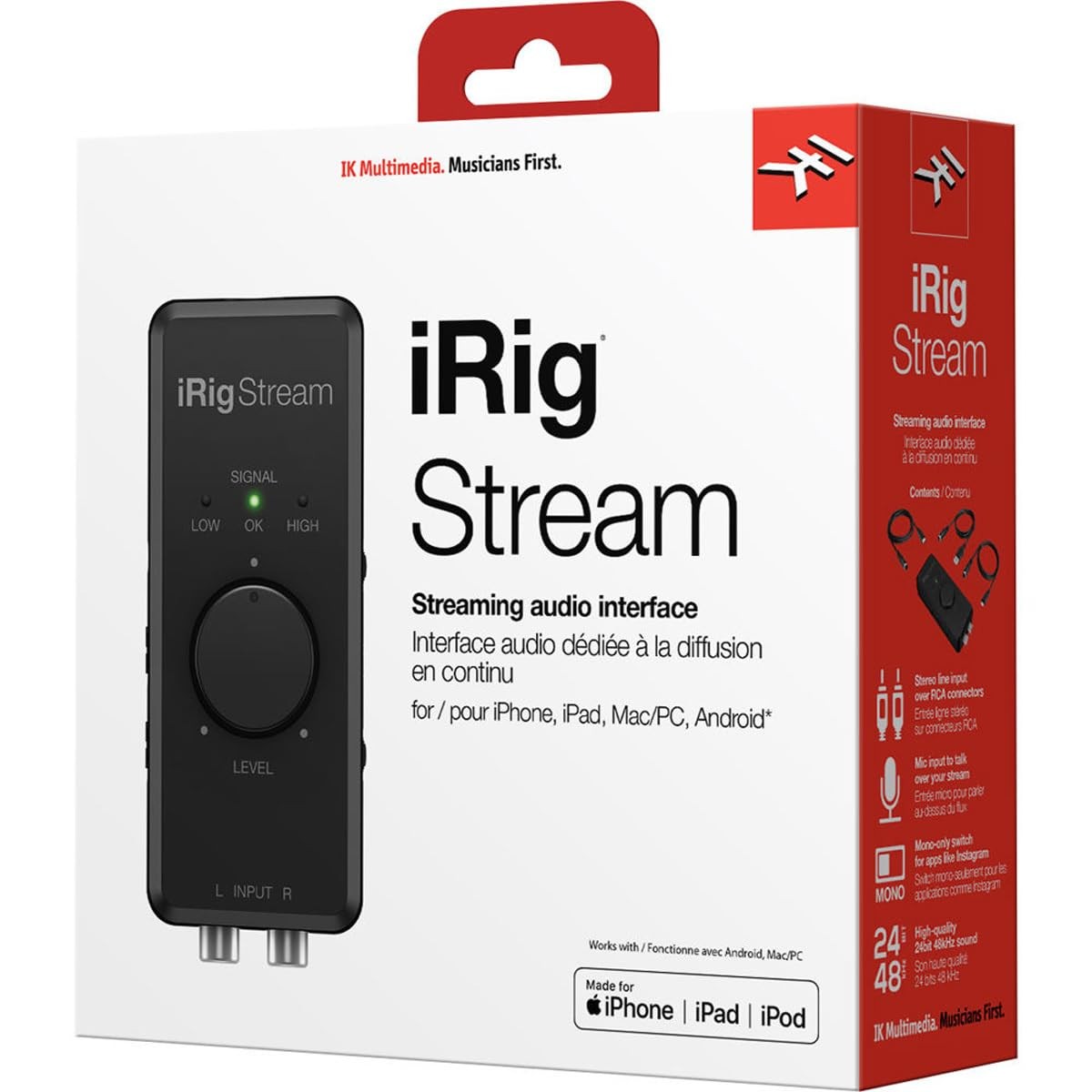 IK Multimedia iRig Stream stereo audio interface for iPhone, iPad, Mac, n.a.