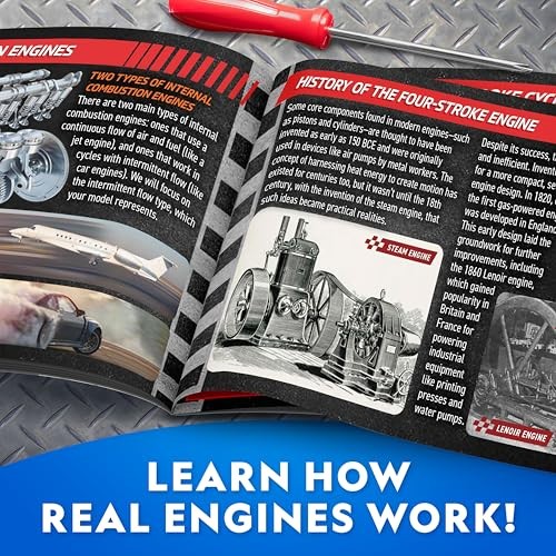 National Geographic 4-Cylinder Engine Building Kit – 175+ Piece Working Model