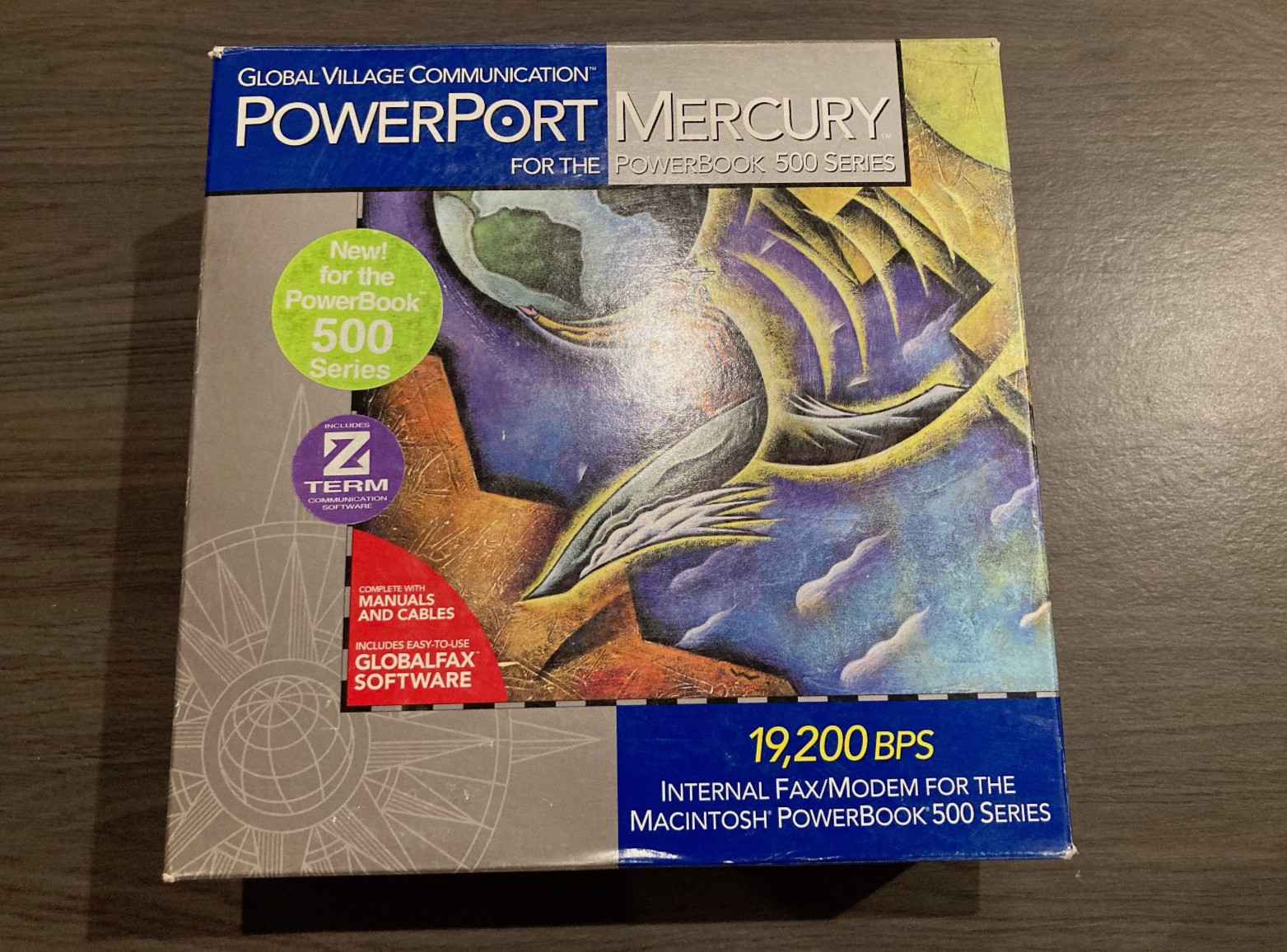 Vintage Big Box Global Village PowerPort Mercury Macintosh PowerBook -incomplete