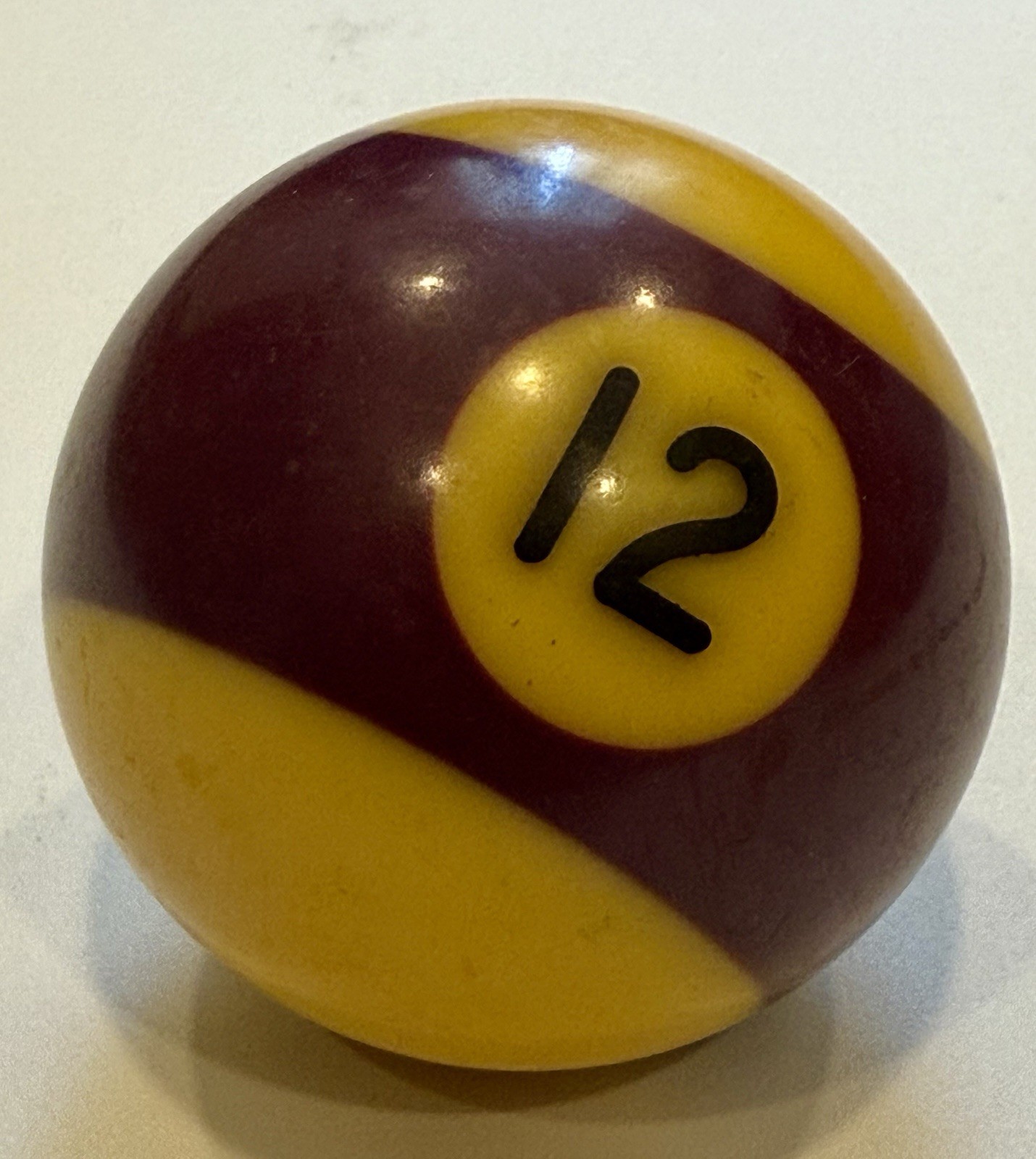 Vintage Single Replacement Billiard 2 1/4" Pool Ball No. 12 Purple Ball