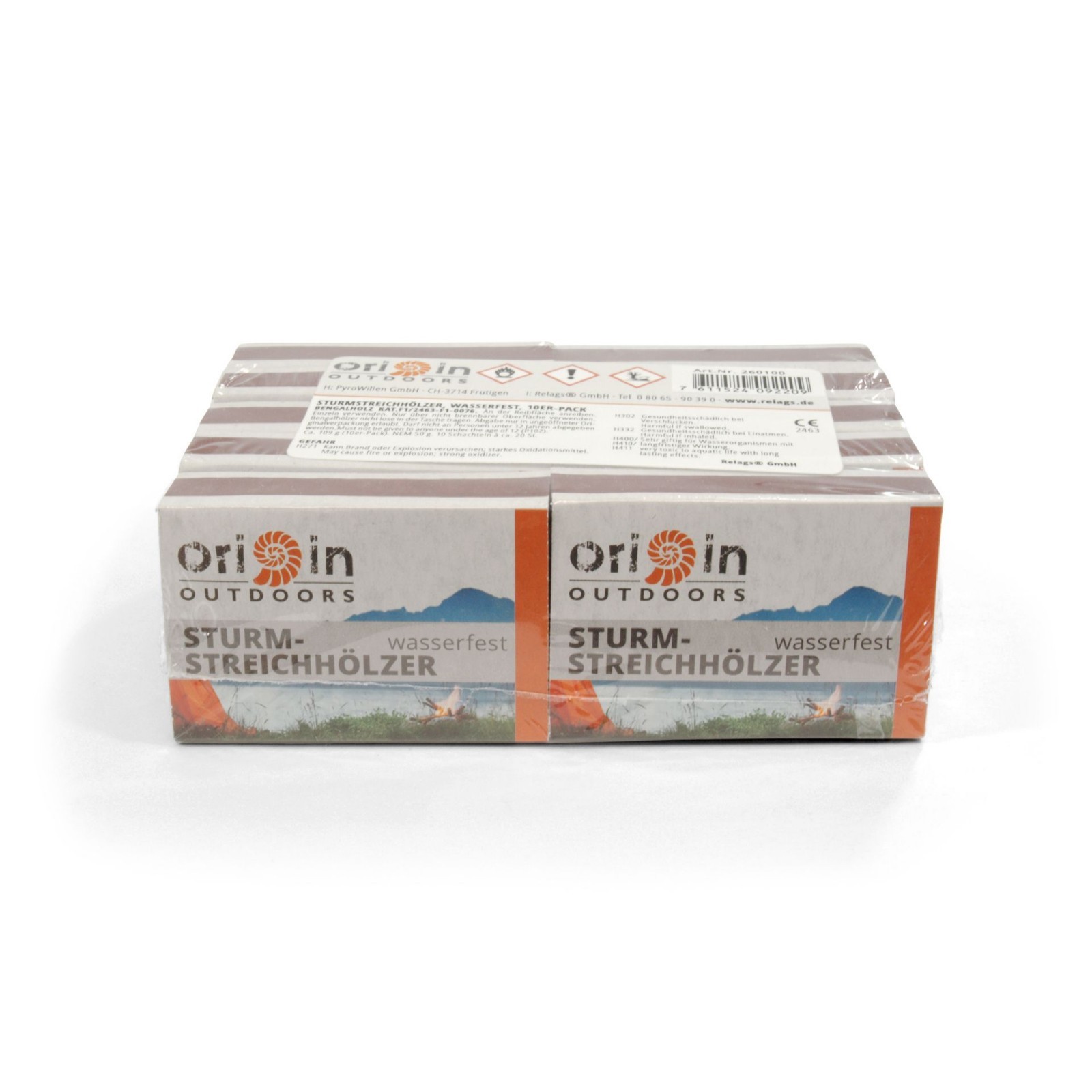Origin Outdoors 'Waterproof' Storm Matches, 10 Boxes