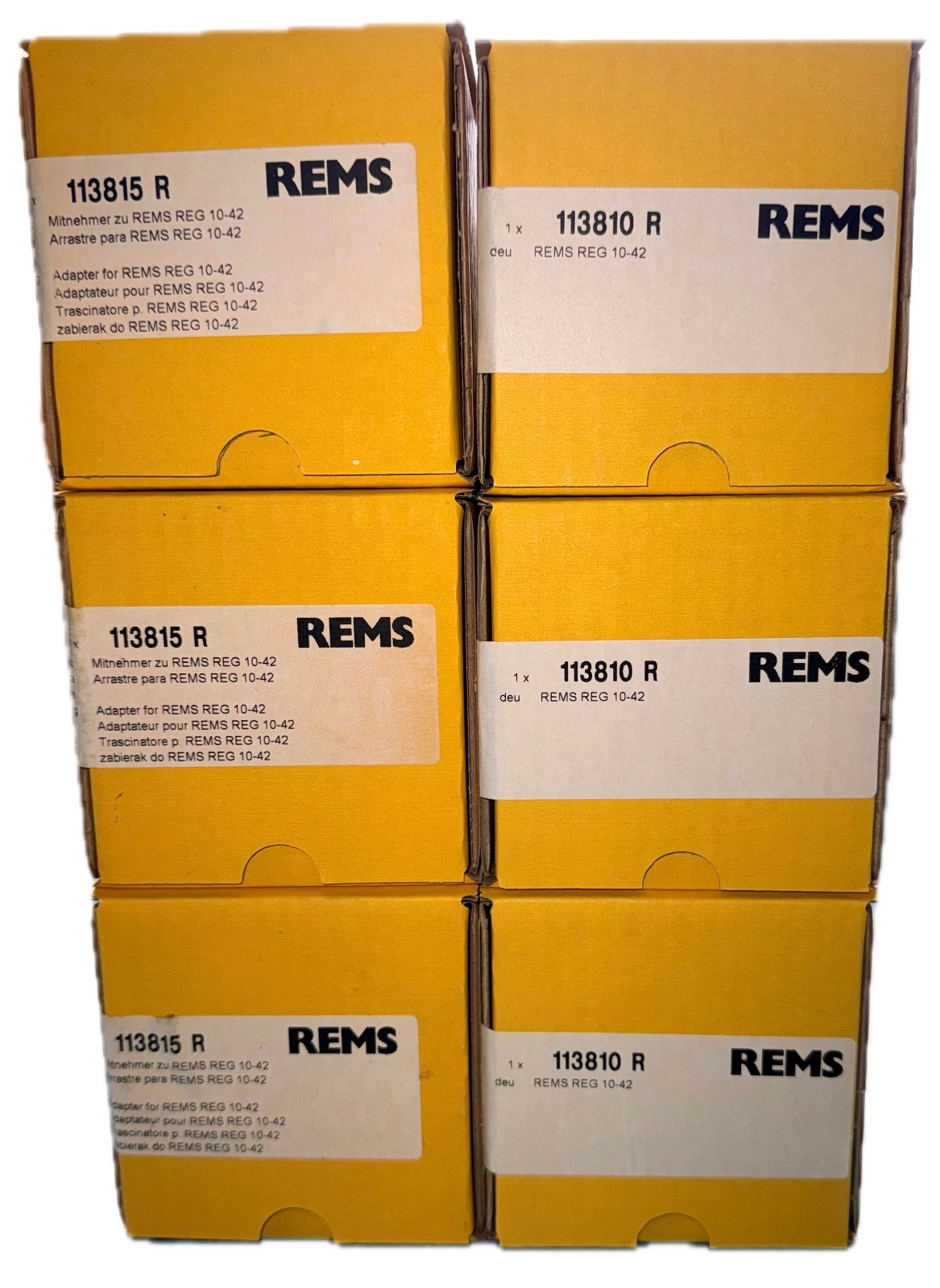 Three Industrial Pipe Deburring / Reaming tools with drill adapters 10-42mm REMS