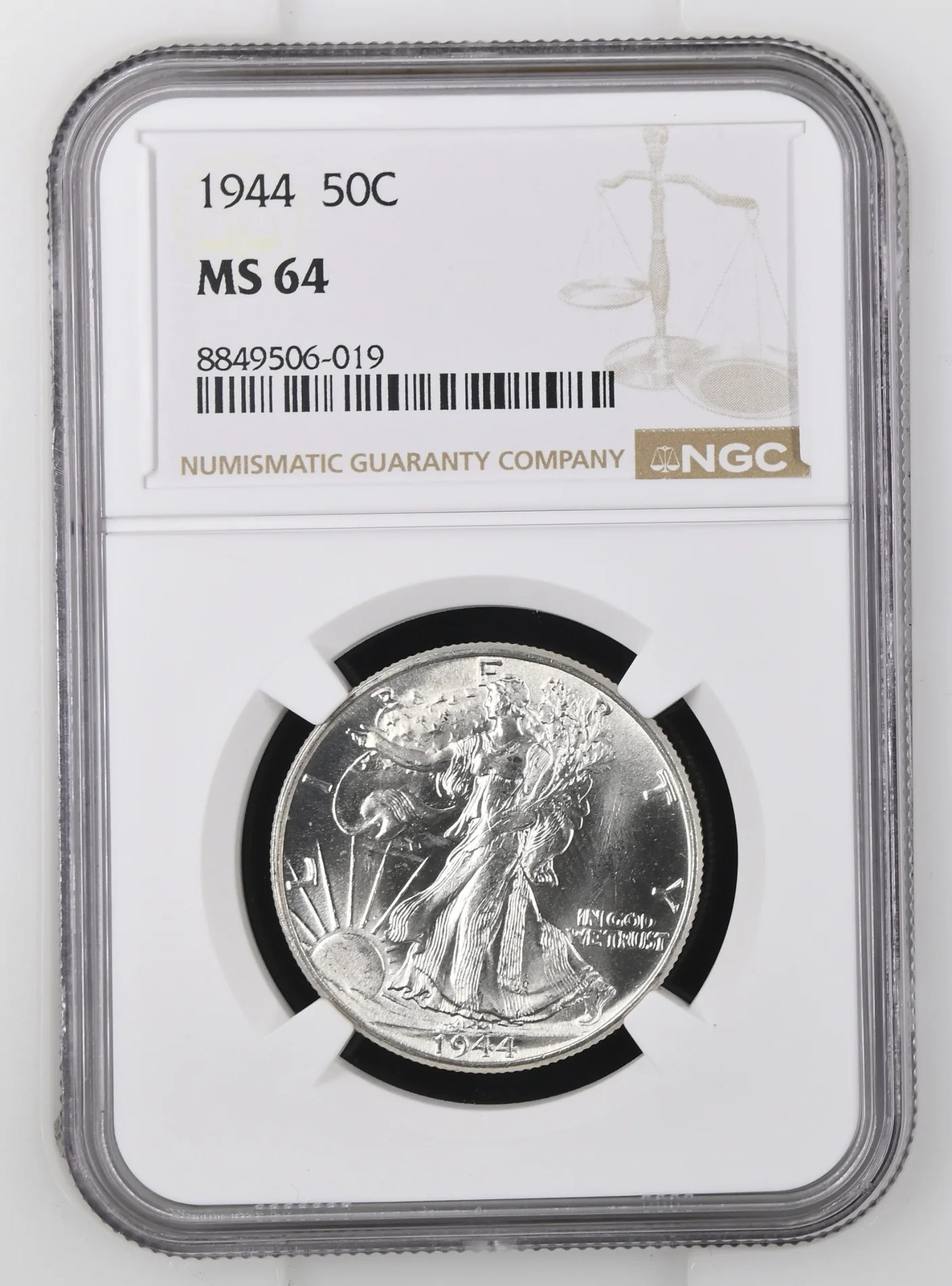 1944 Walking Liberty Half Dollar NGC MS-64