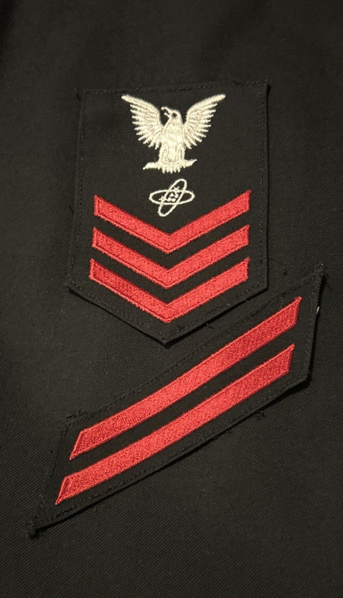 US Navy PO1/E6 Rate Electronics Technician w/ Service Petty Officer 1 Large USN