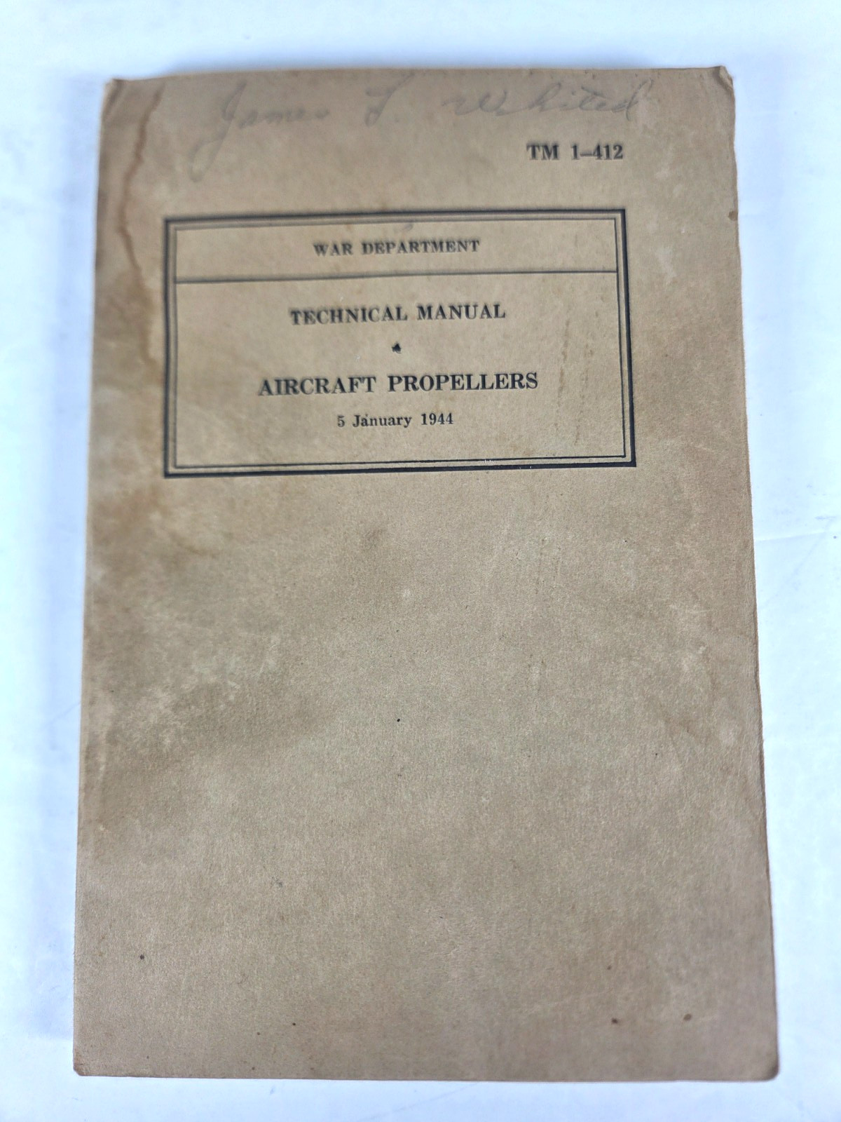 TM 1-412 War Department Technical Manual Aircraft Propellers 1944 Paperback