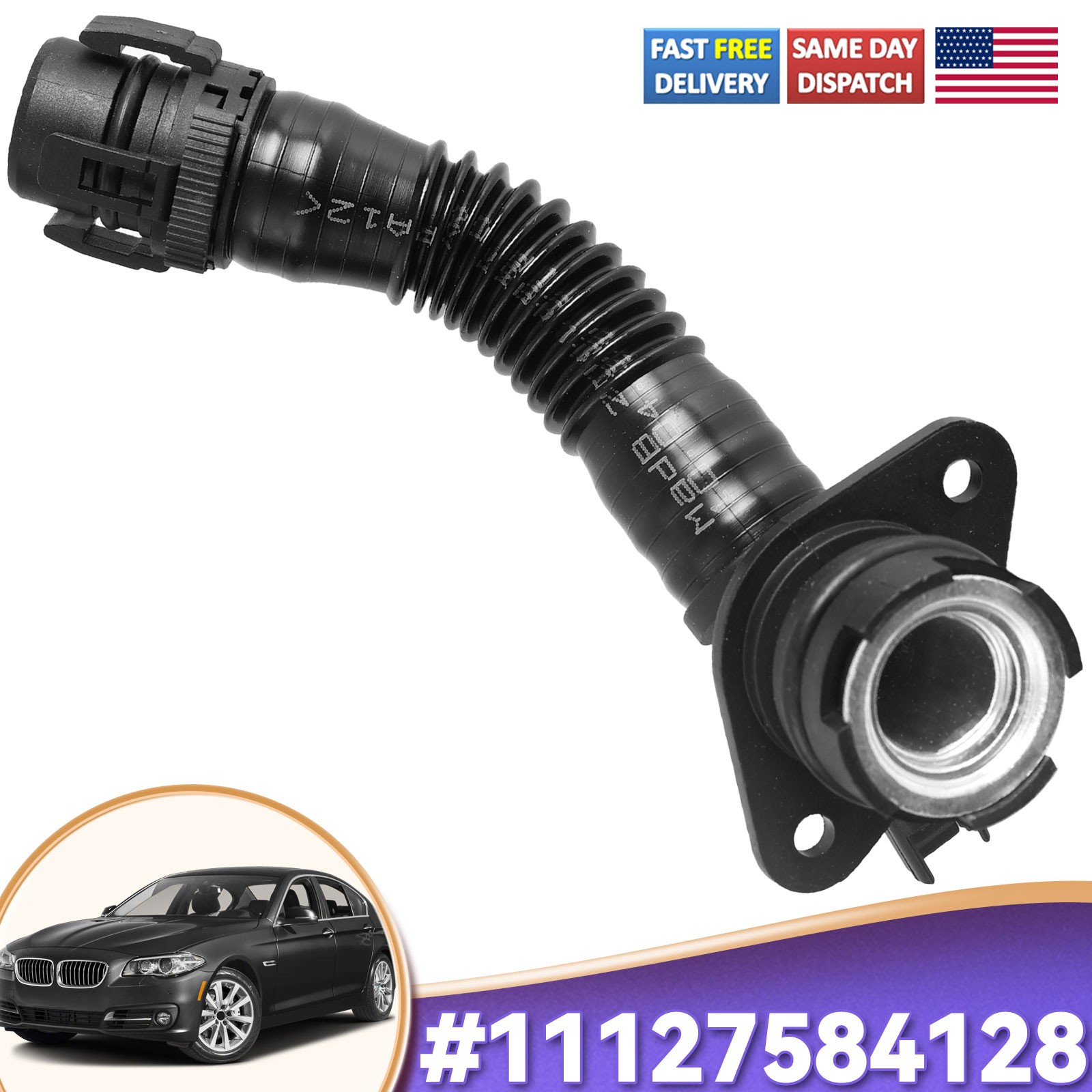 Crankcase Breather Hose for BMW X1 X3 X4 X5 X6 3.0L N55B30A 2011-19 11127584128