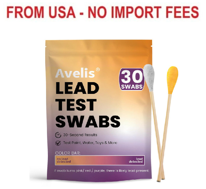 30-Count Lead Test Kit for Dishes, Lead Test Swabs for Ceramics | Fast, easy-to-