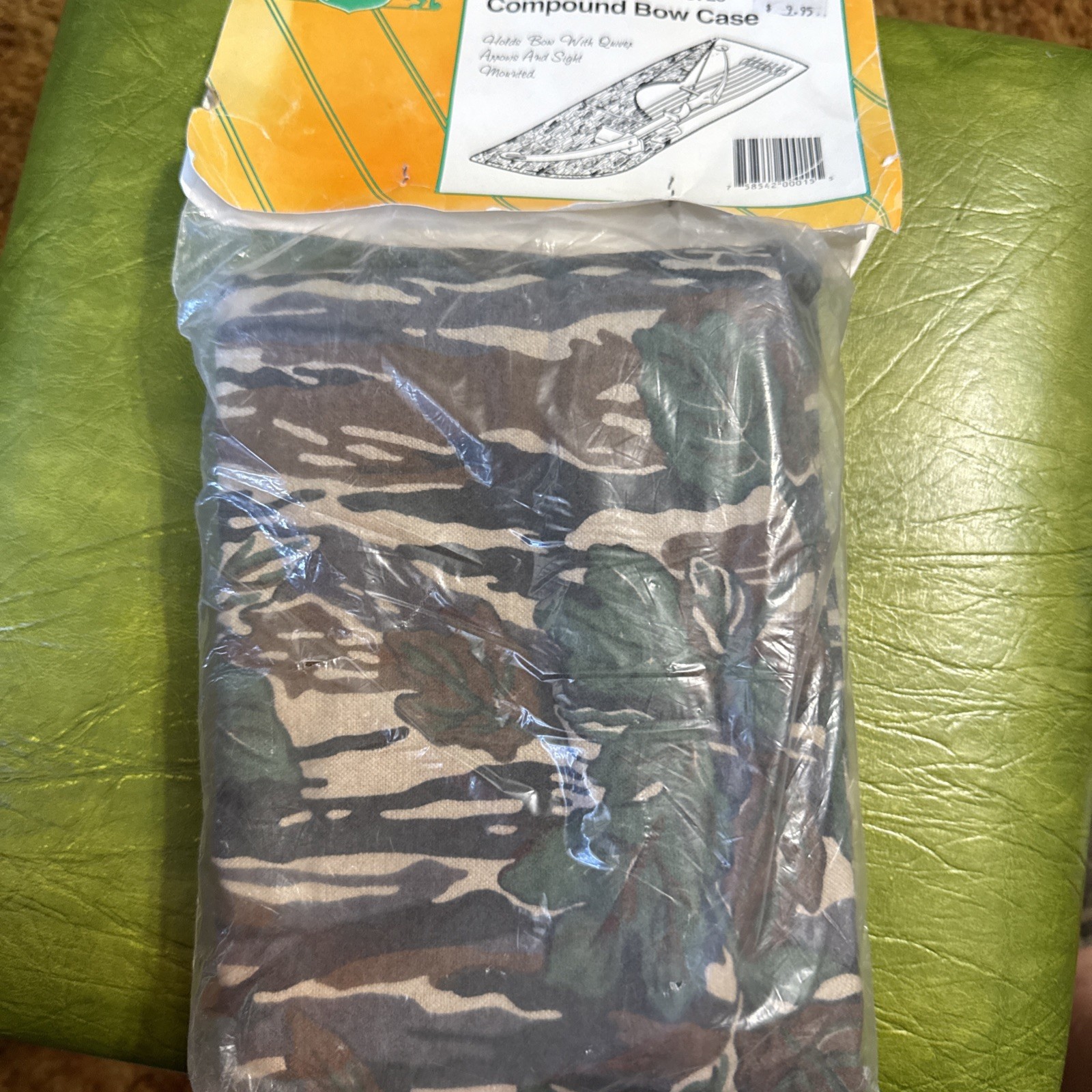 Vintage NOS Cloth Camo Bow Case 50 x 16 inches Ideal Sykesville  PA Silent Leaf