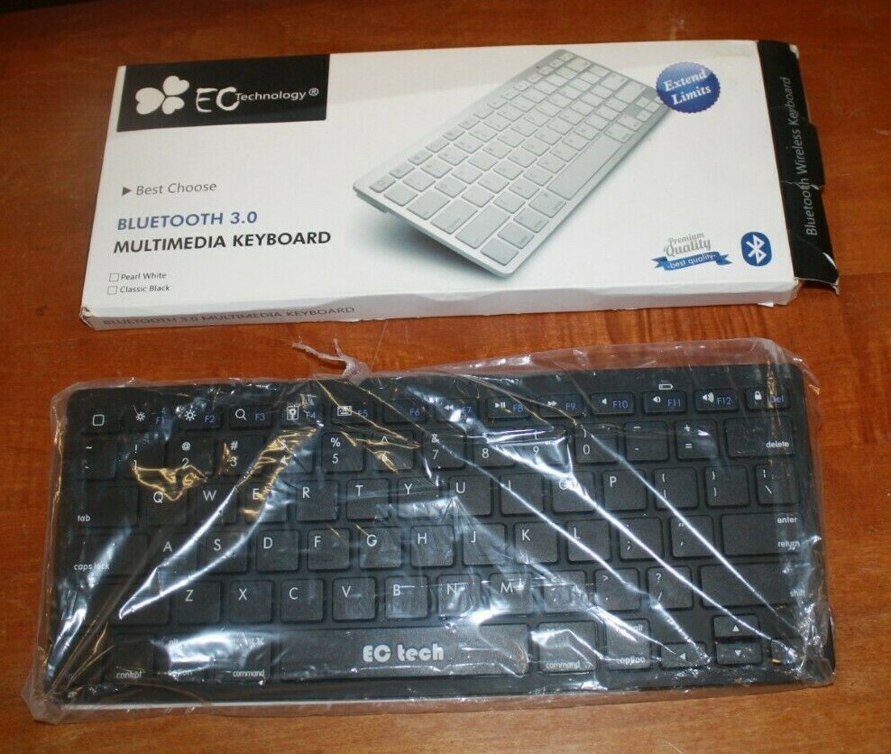 NEW EC TECHNOLOGY BLUETOOTH 3.0 MULTIMEDIA WIRELESS KEYBOARD FREE SHIPPING
